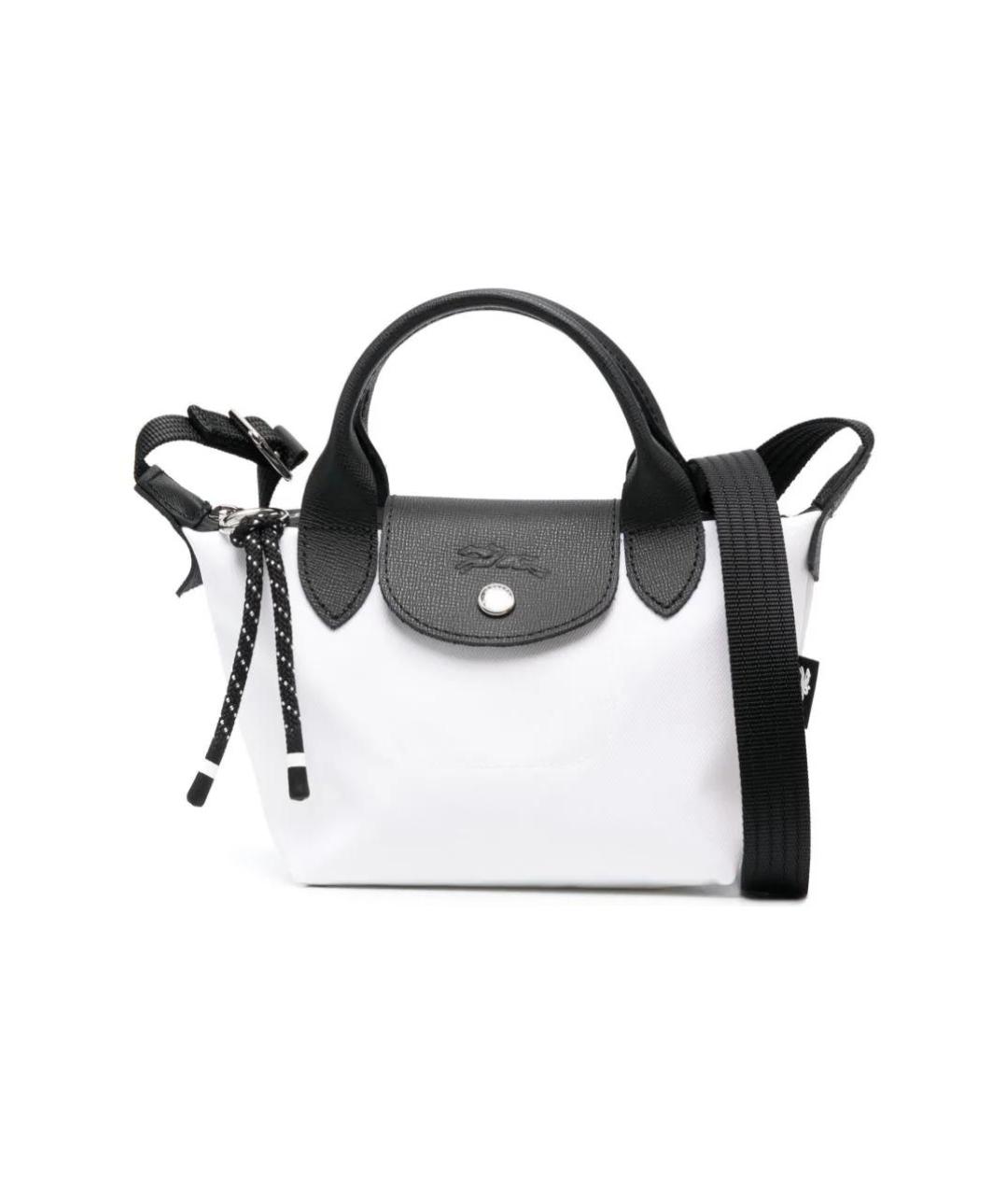 LONGCHAMP Белая тканевая сумка через плечо, фото 1