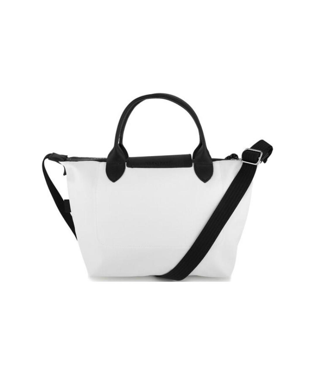 LONGCHAMP Белая тканевая сумка через плечо, фото 5