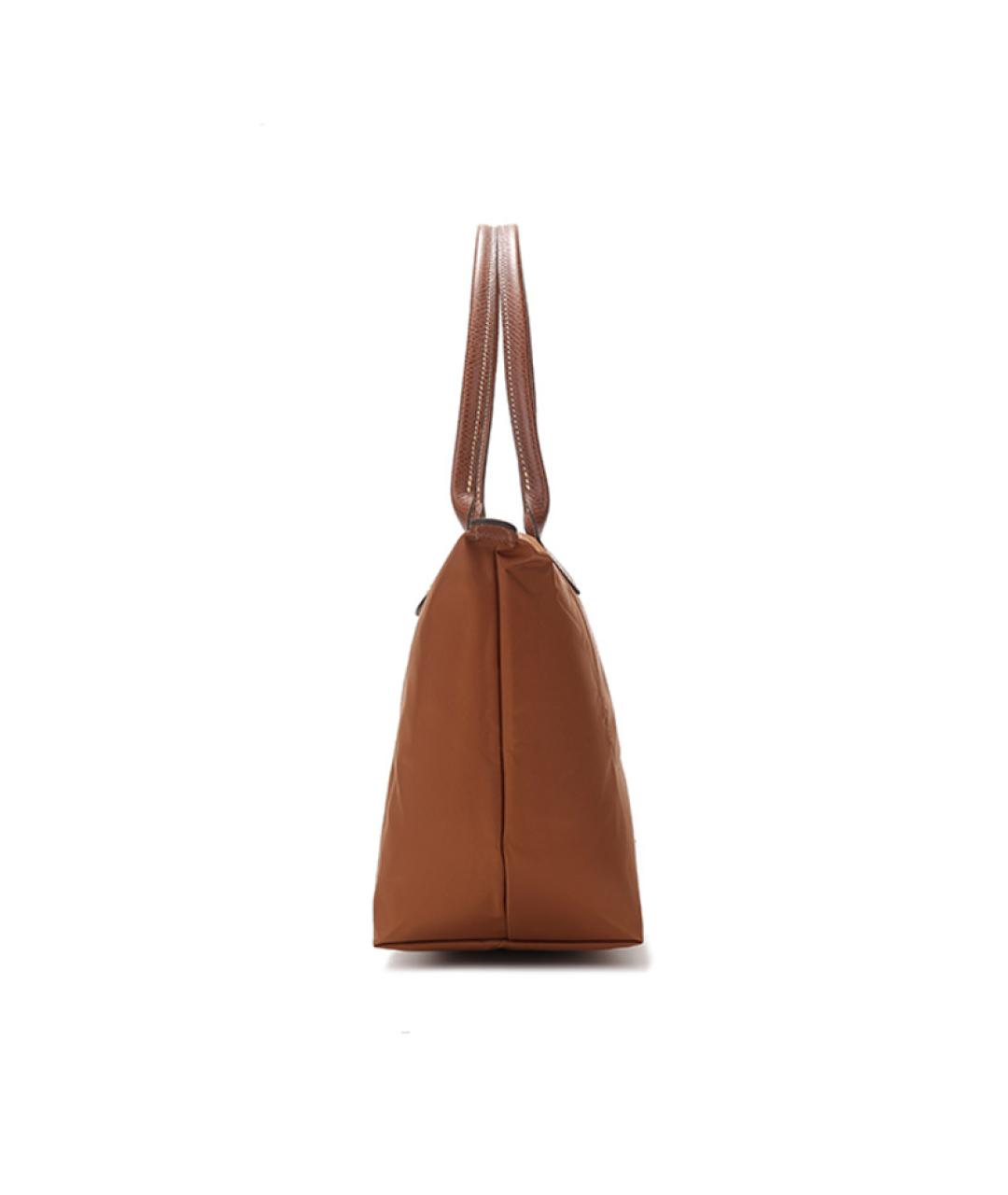LONGCHAMP Коричневая тканевая сумка через плечо, фото 4