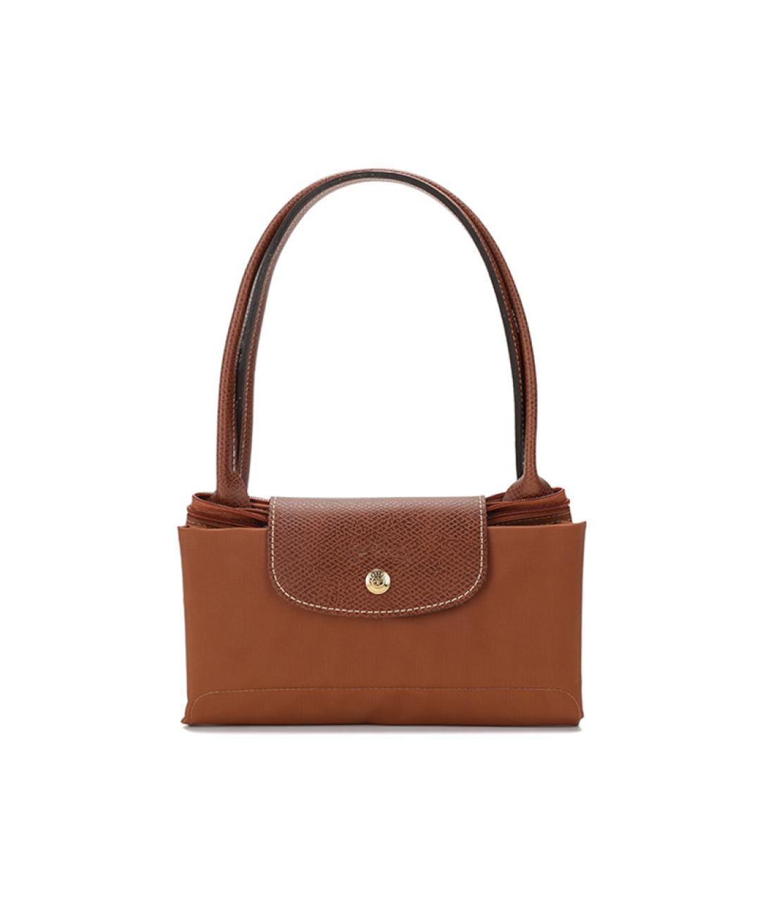 LONGCHAMP Коричневая тканевая сумка через плечо, фото 7