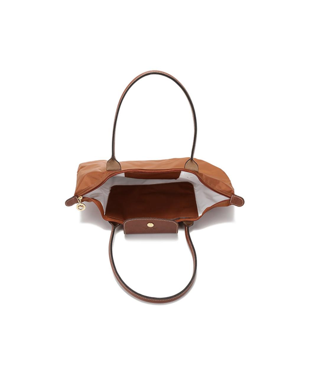 LONGCHAMP Коричневая тканевая сумка через плечо, фото 6