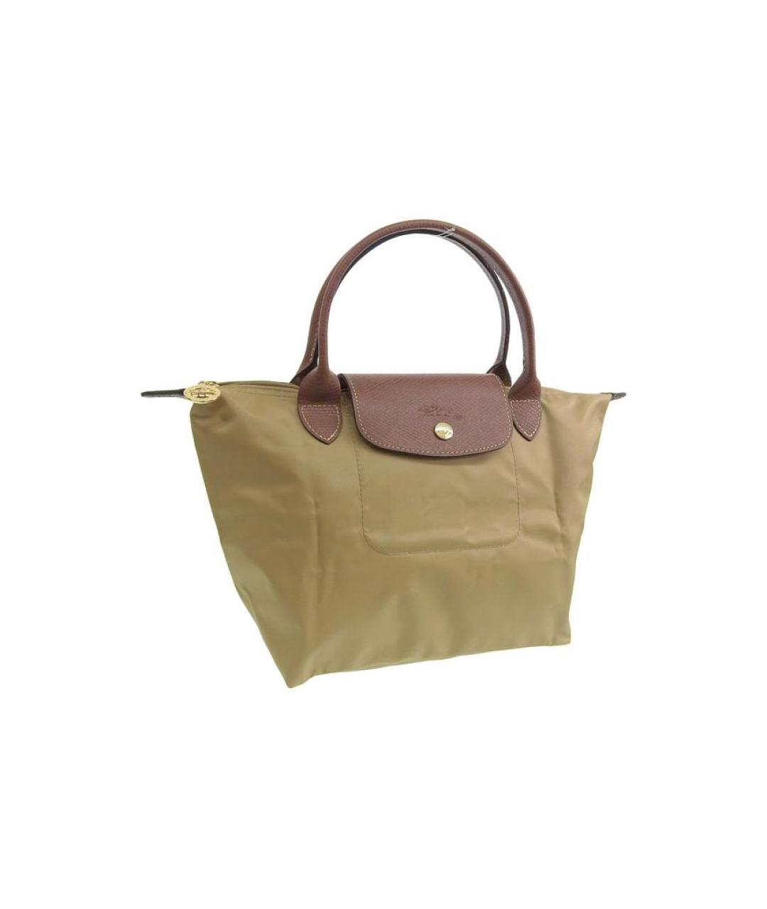LONGCHAMP Бежевая тканевая сумка через плечо, фото 2