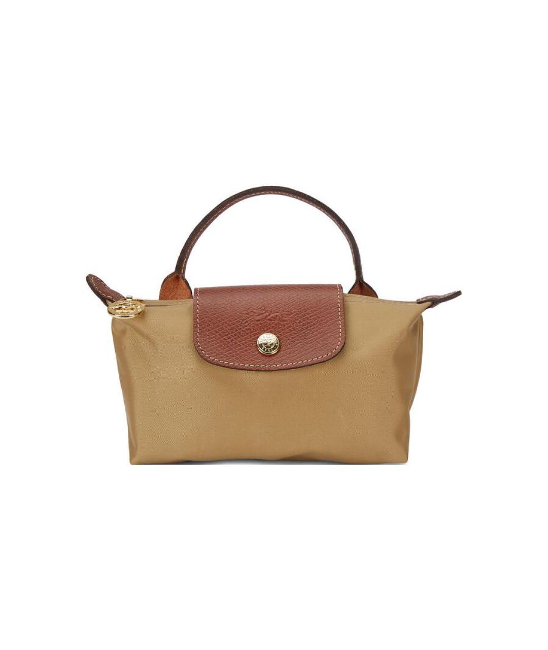 LONGCHAMP Горчичная тканевая сумка через плечо, фото 1