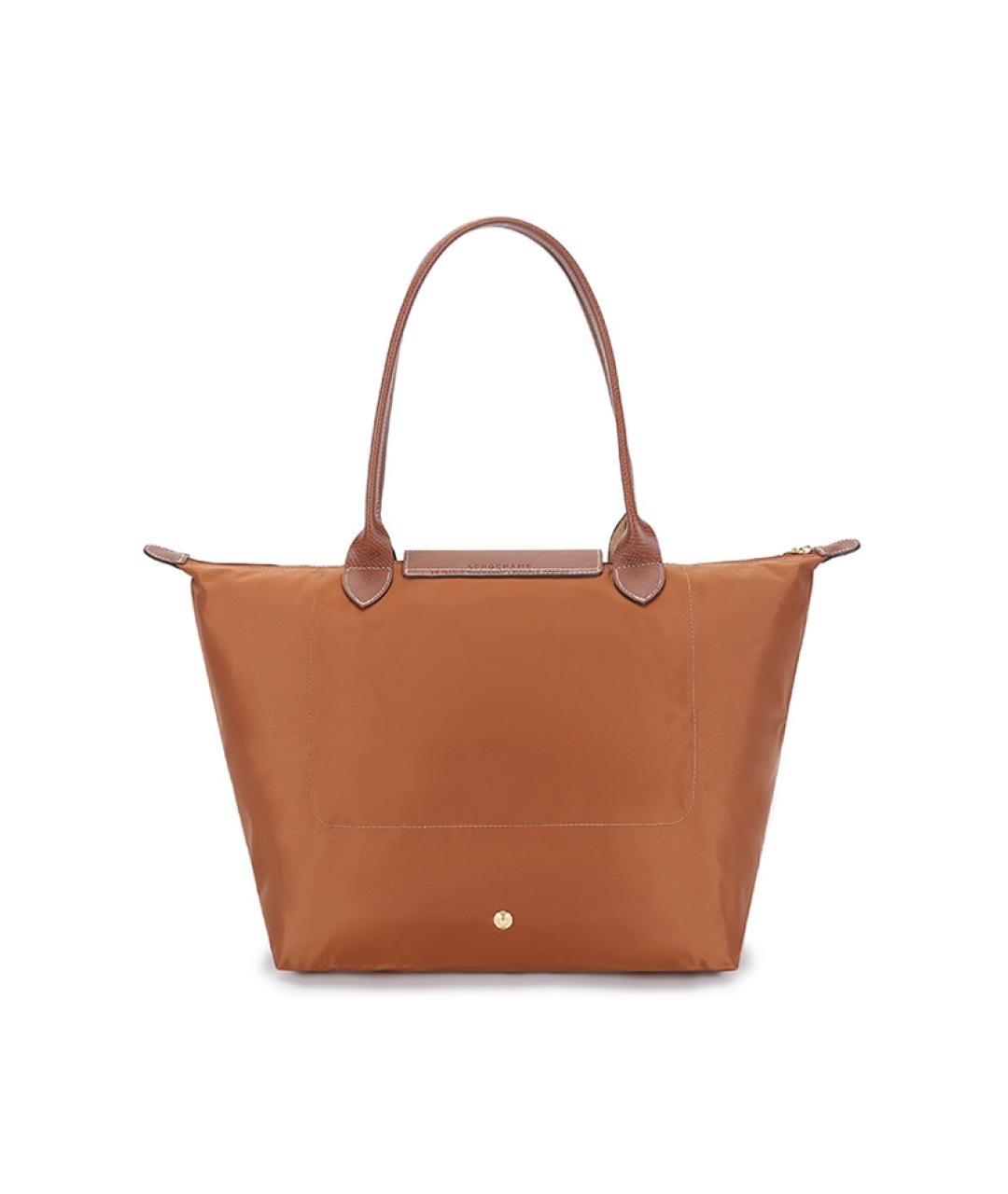 LONGCHAMP Коричневая тканевая сумка через плечо, фото 4