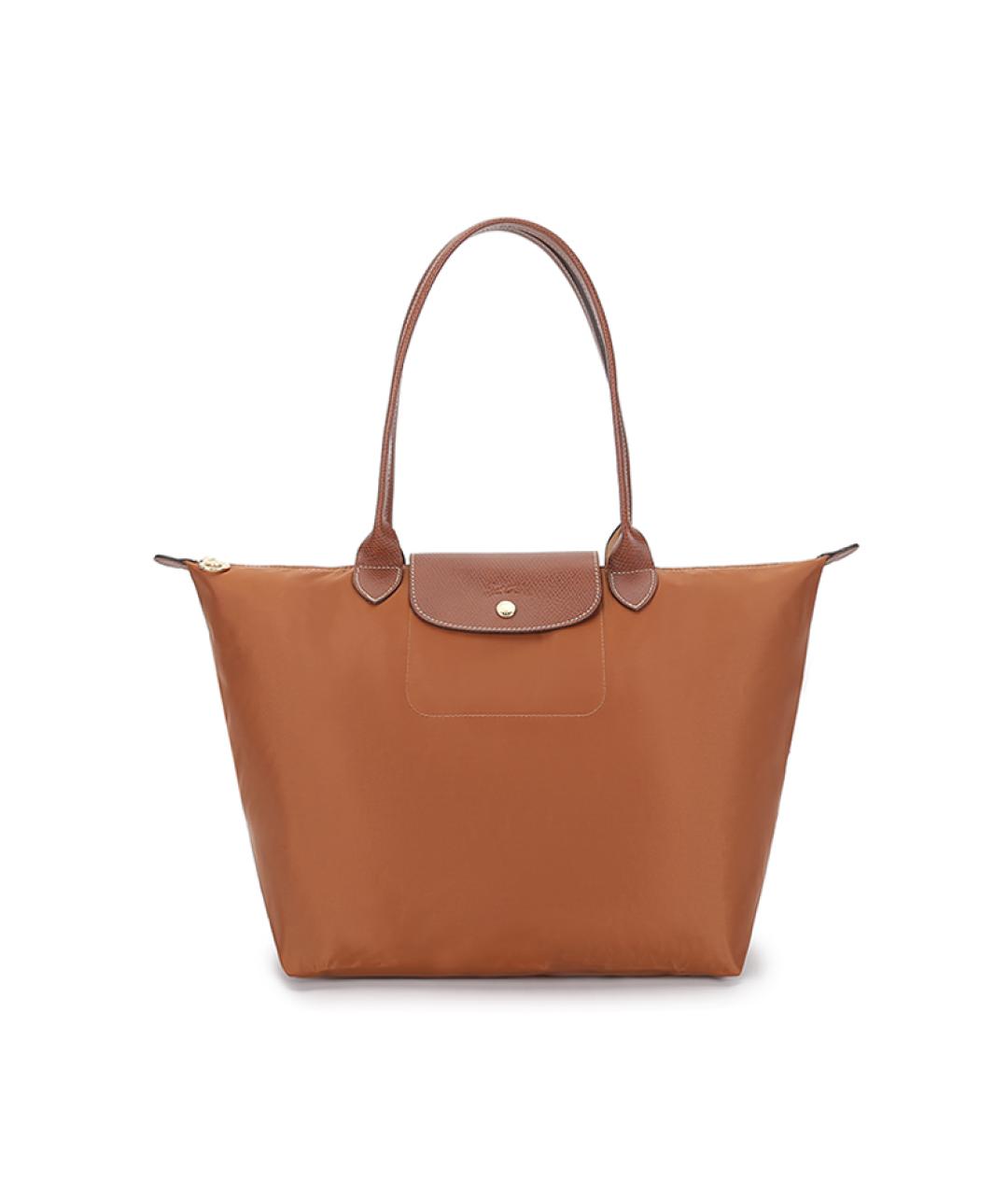 LONGCHAMP Коричневая тканевая сумка через плечо, фото 1