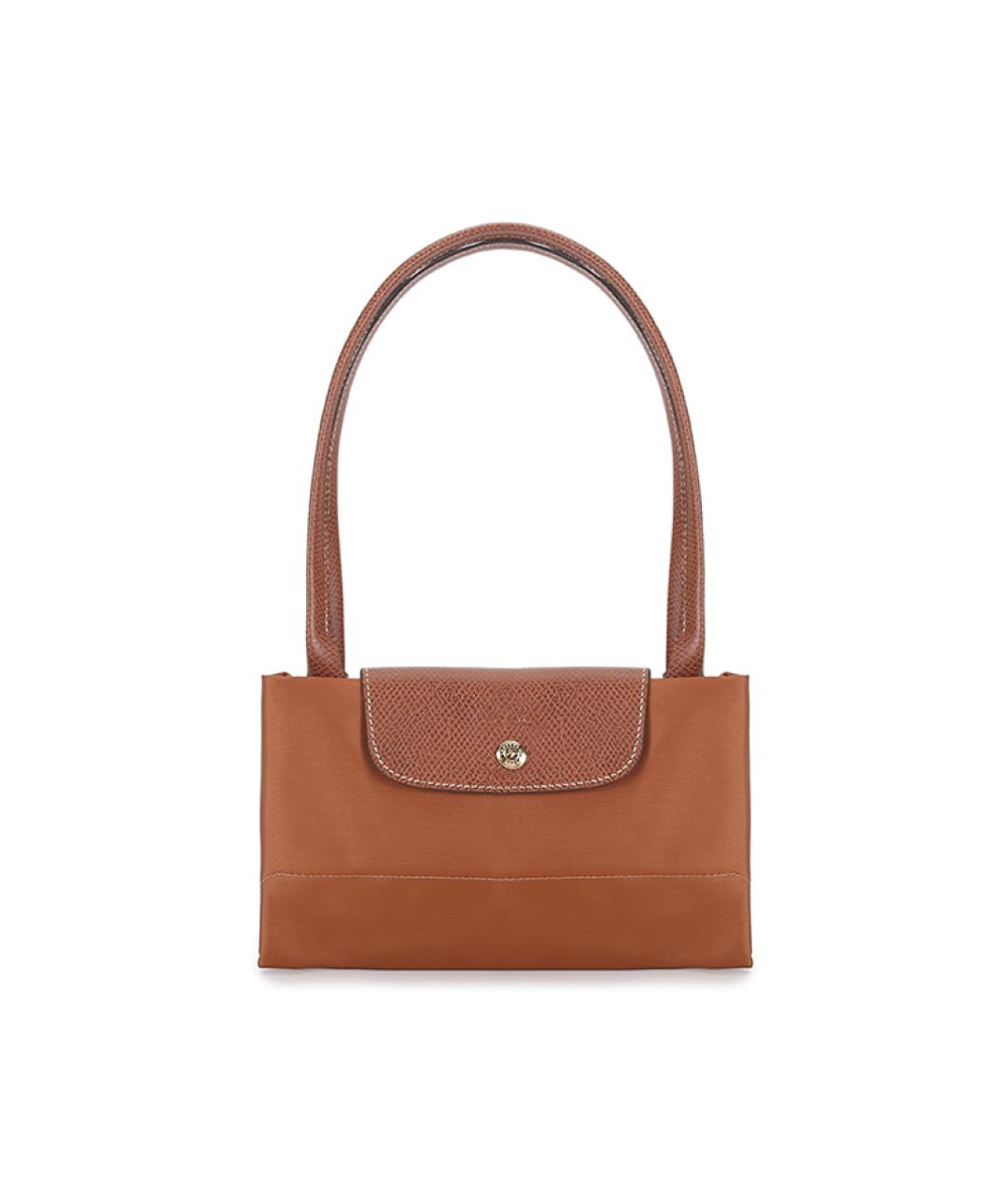 LONGCHAMP Коричневая тканевая сумка через плечо, фото 7