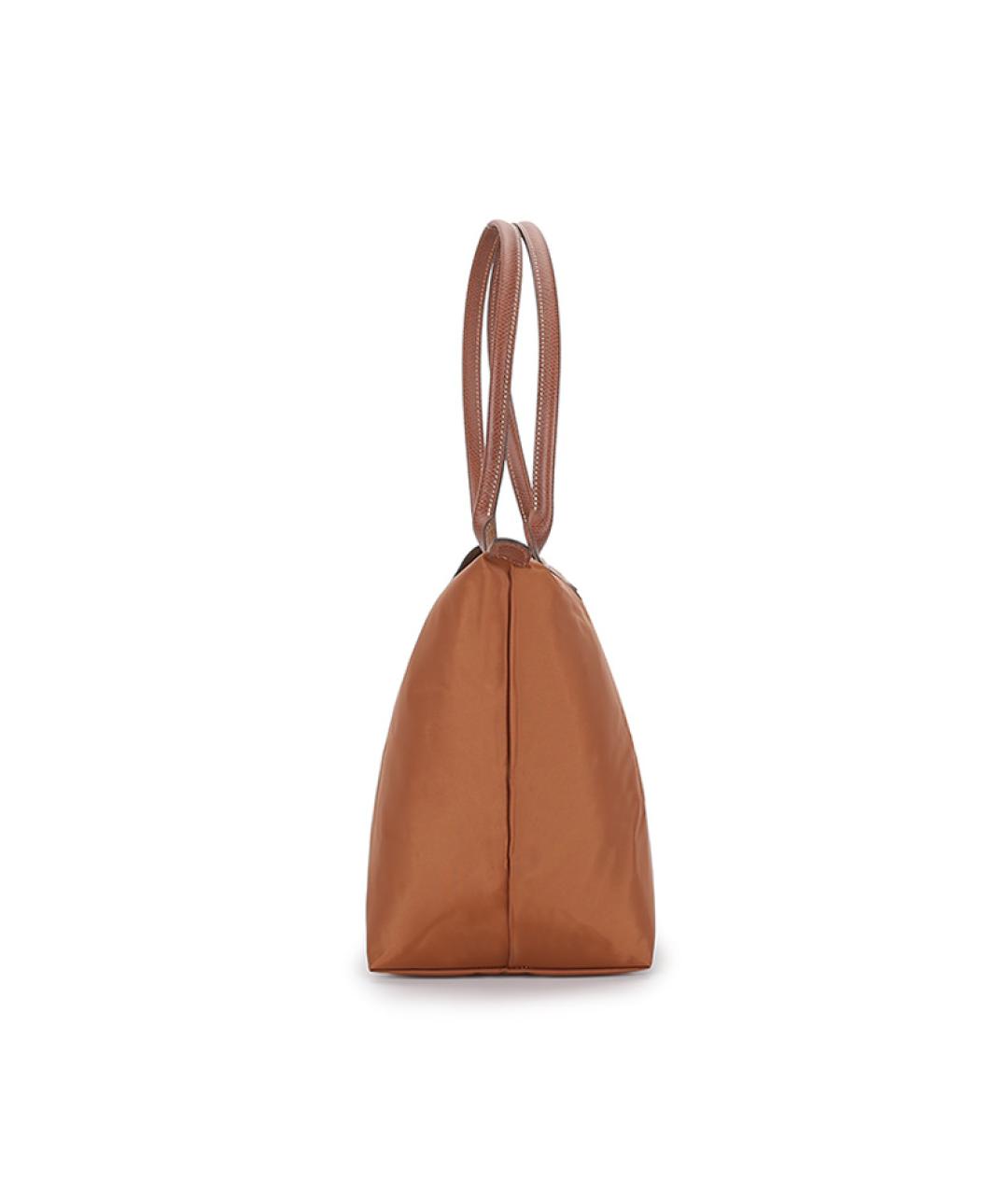 LONGCHAMP Коричневая тканевая сумка через плечо, фото 3