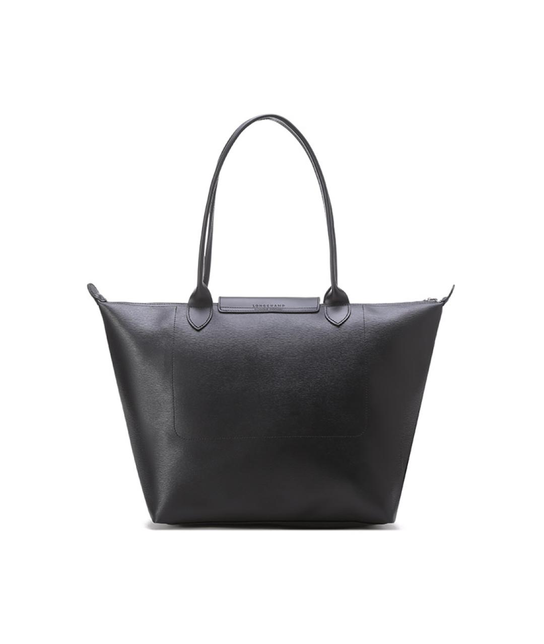 LONGCHAMP Черная кожаная сумка через плечо, фото 3