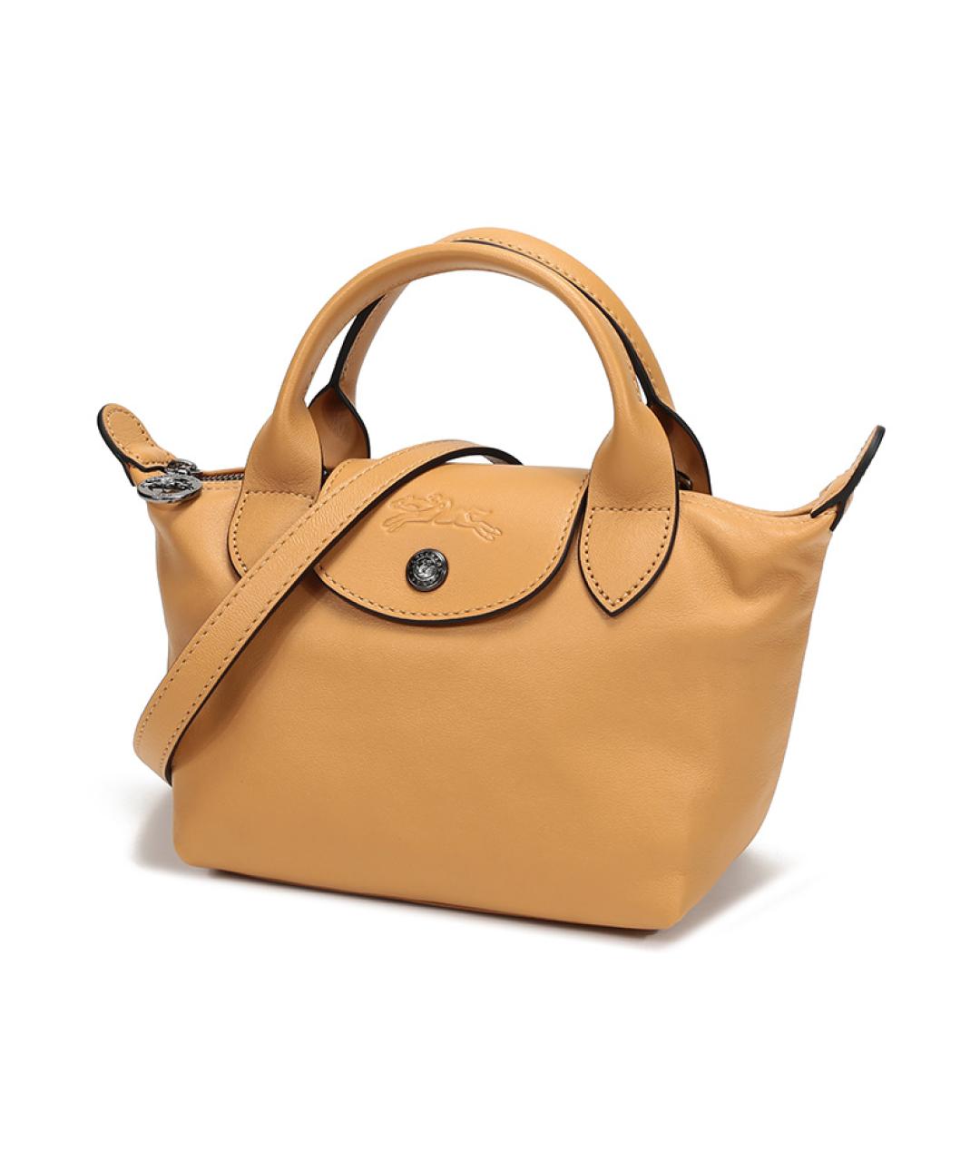 LONGCHAMP Бежевая кожаная сумка через плечо, фото 2