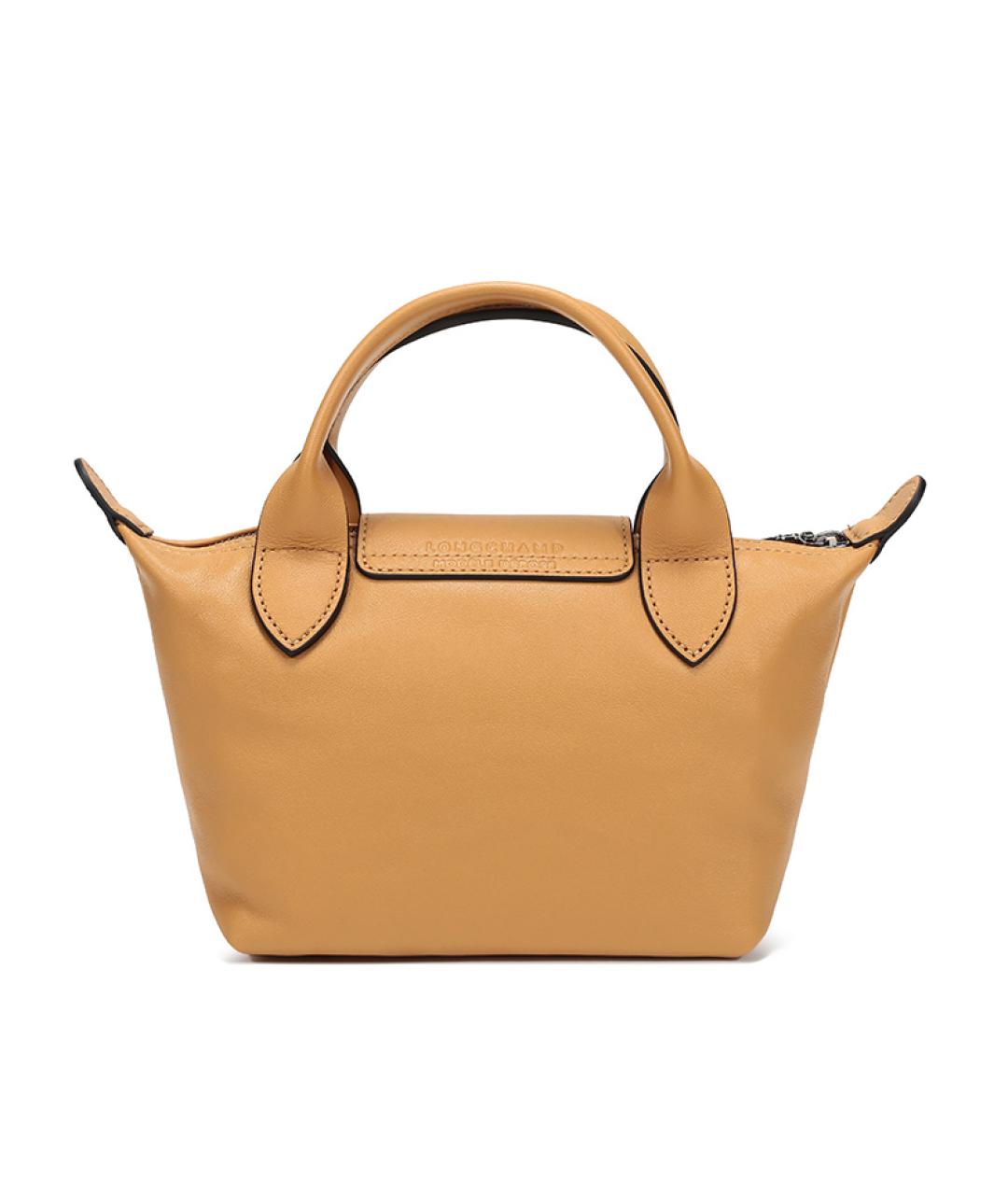 LONGCHAMP Бежевая кожаная сумка через плечо, фото 4