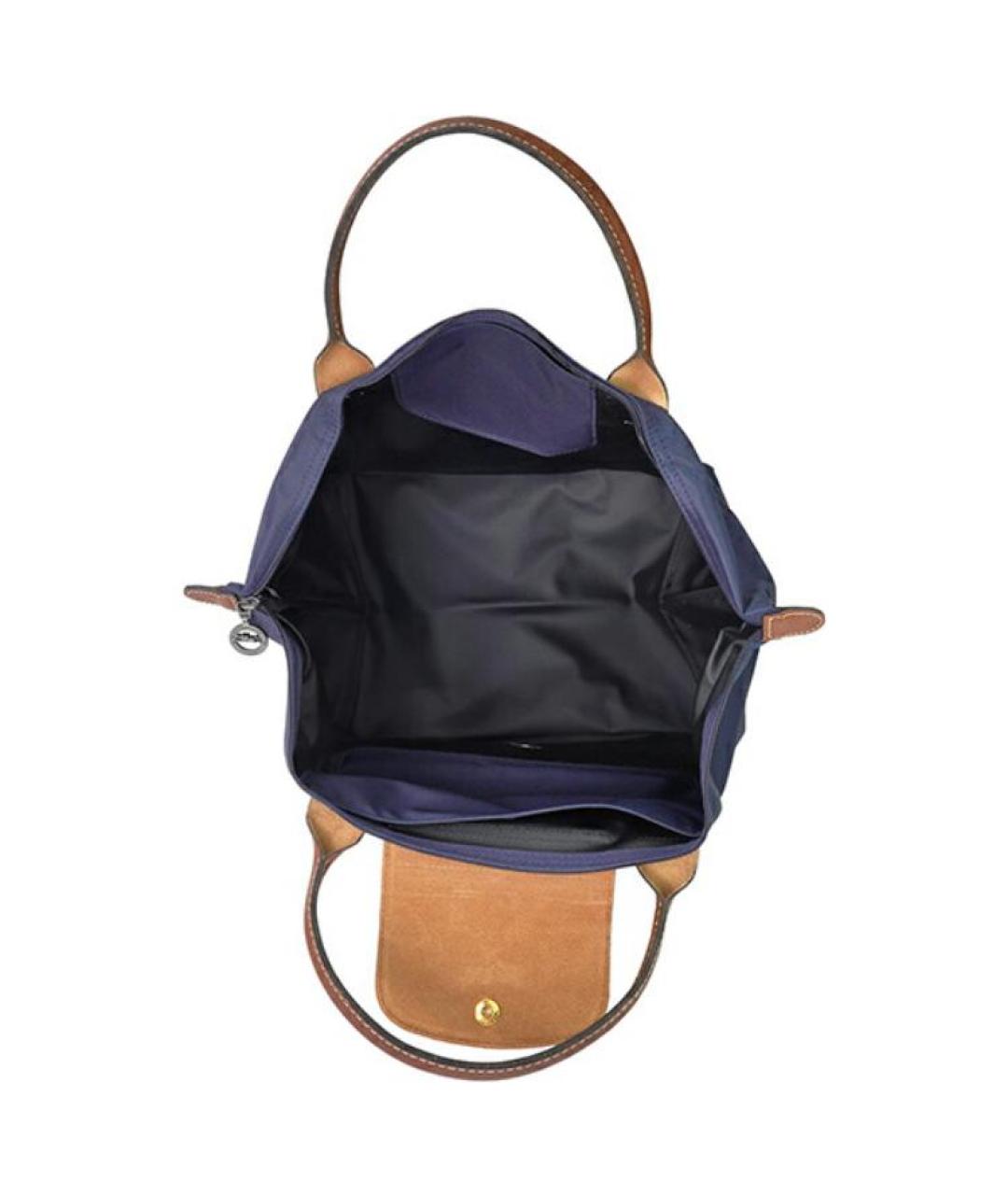 LONGCHAMP Синяя тканевая сумка через плечо, фото 5