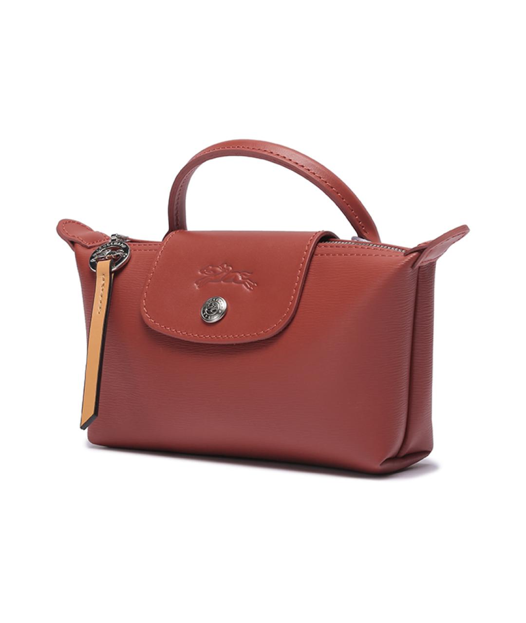 LONGCHAMP Оранжевая кожаная сумка через плечо, фото 3