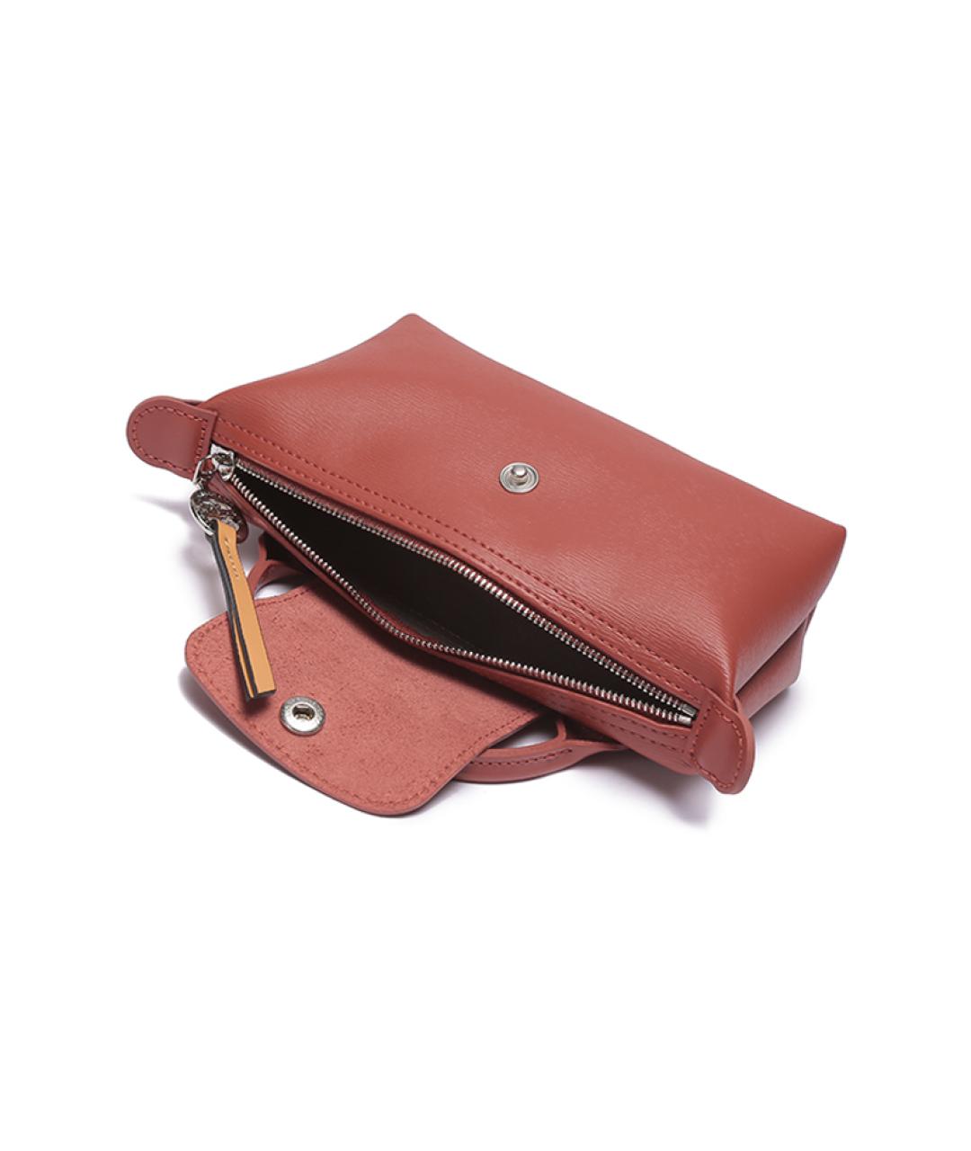 LONGCHAMP Оранжевая кожаная сумка через плечо, фото 6