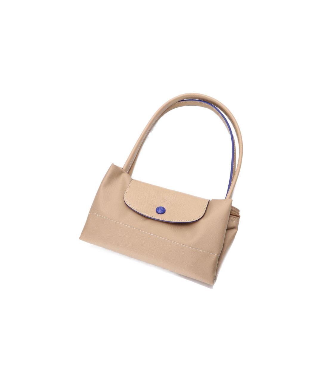 LONGCHAMP Бежевая тканевая сумка через плечо, фото 4