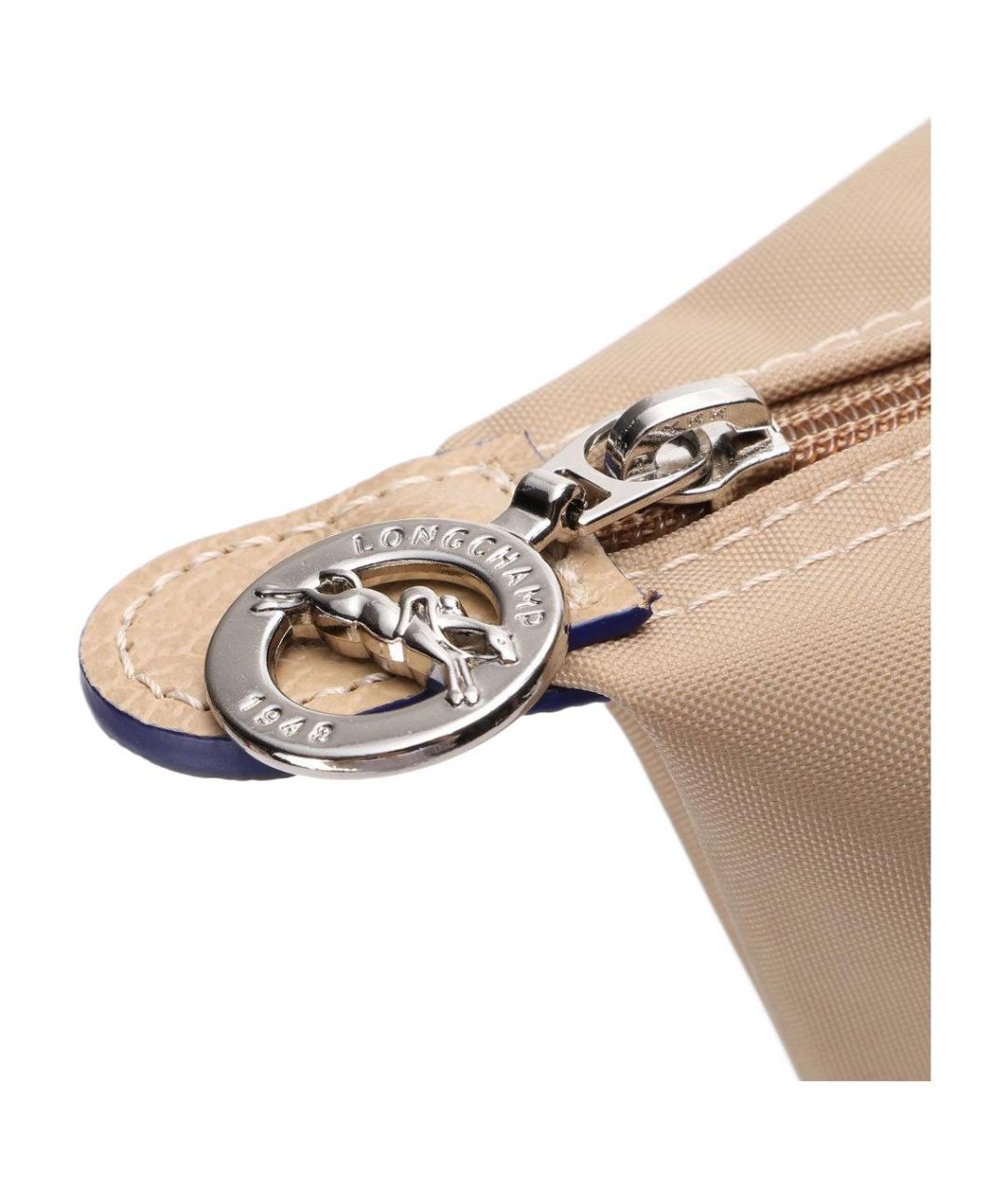 LONGCHAMP Бежевая тканевая сумка через плечо, фото 6