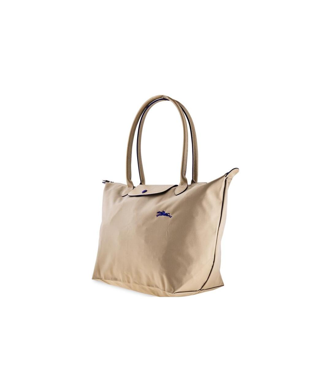 LONGCHAMP Бежевая тканевая сумка через плечо, фото 4