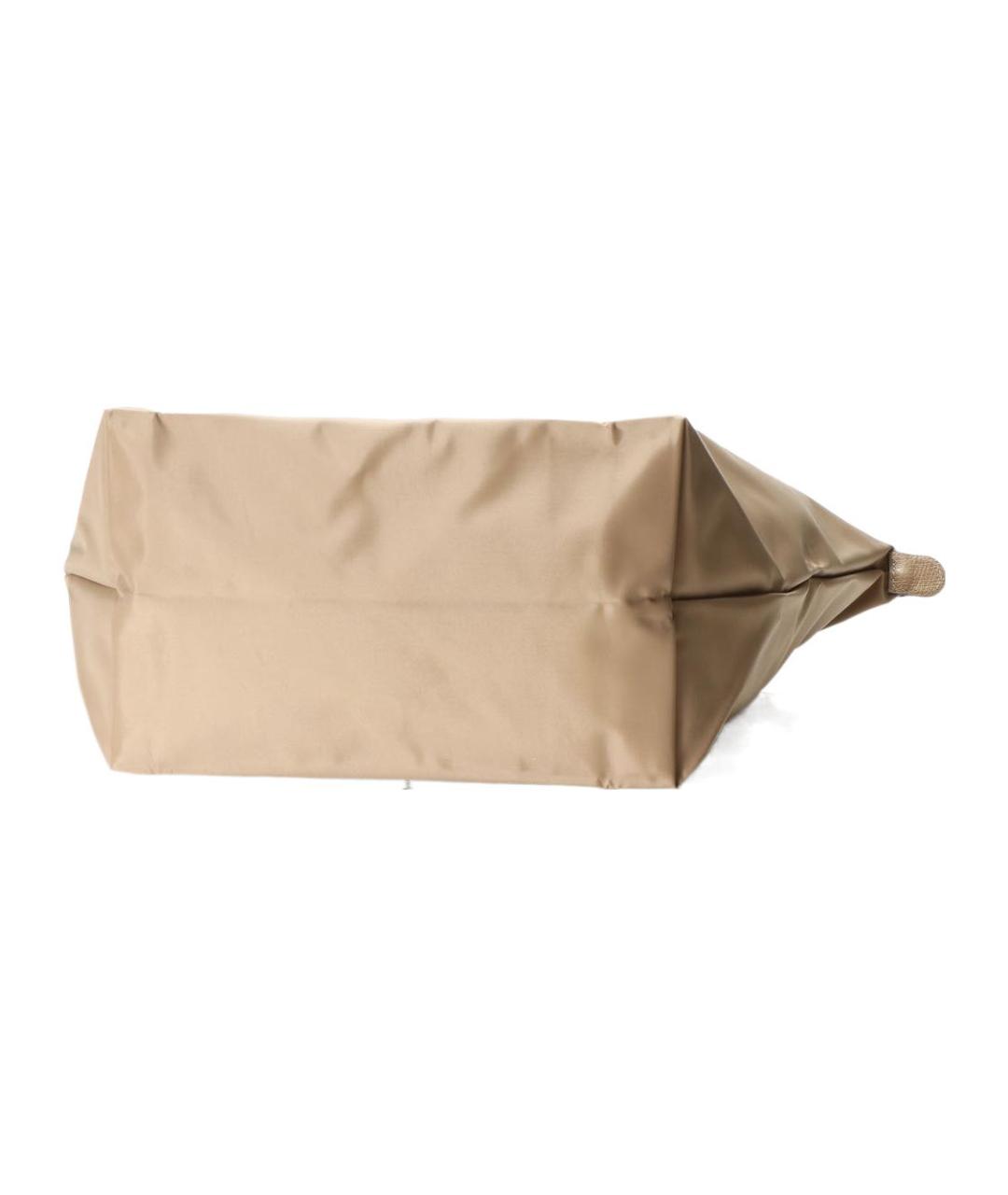 LONGCHAMP Бежевая тканевая сумка через плечо, фото 2