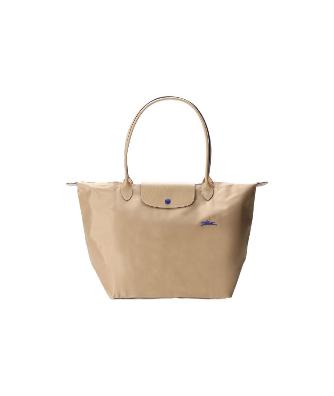 LONGCHAMP Бежевая тканевая сумка через плечо, фото 1