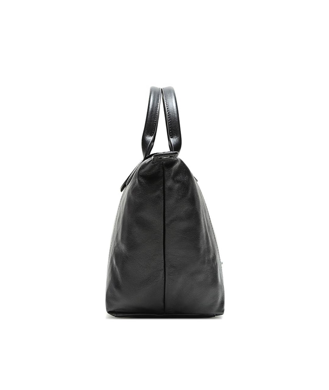 LONGCHAMP Черная кожаная сумка через плечо, фото 3