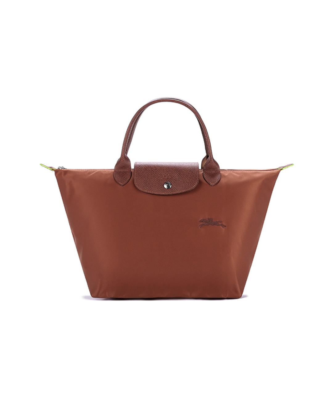 LONGCHAMP Коричневая тканевая сумка через плечо, фото 1