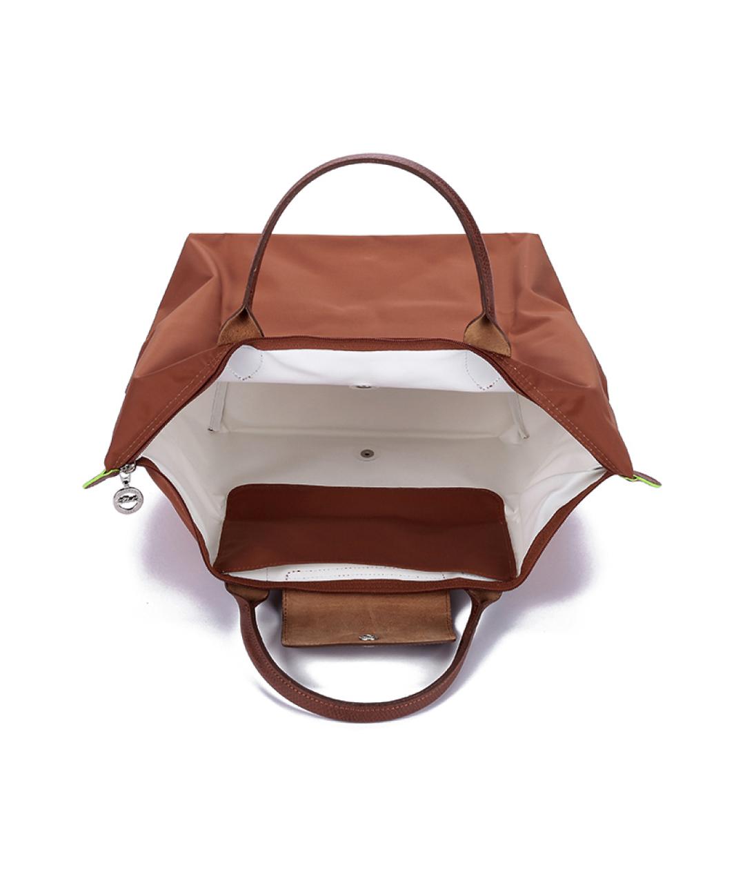 LONGCHAMP Коричневая тканевая сумка через плечо, фото 6