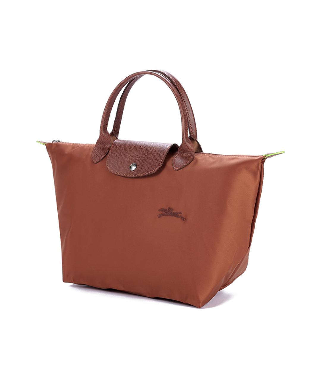 LONGCHAMP Коричневая тканевая сумка через плечо, фото 2