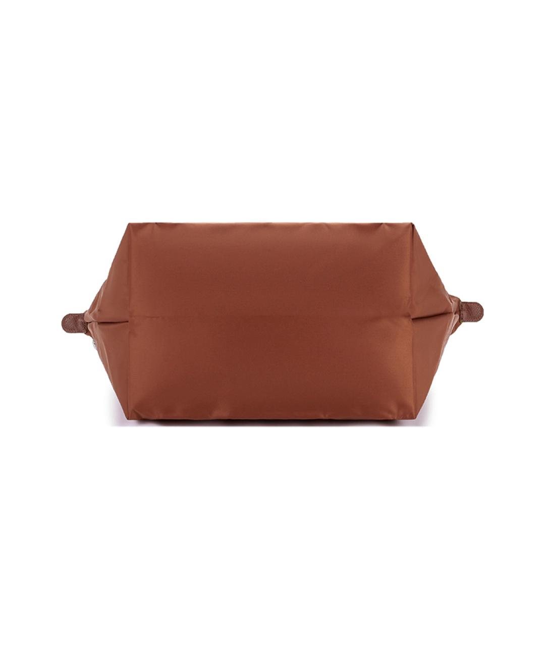 LONGCHAMP Коричневая тканевая сумка через плечо, фото 5