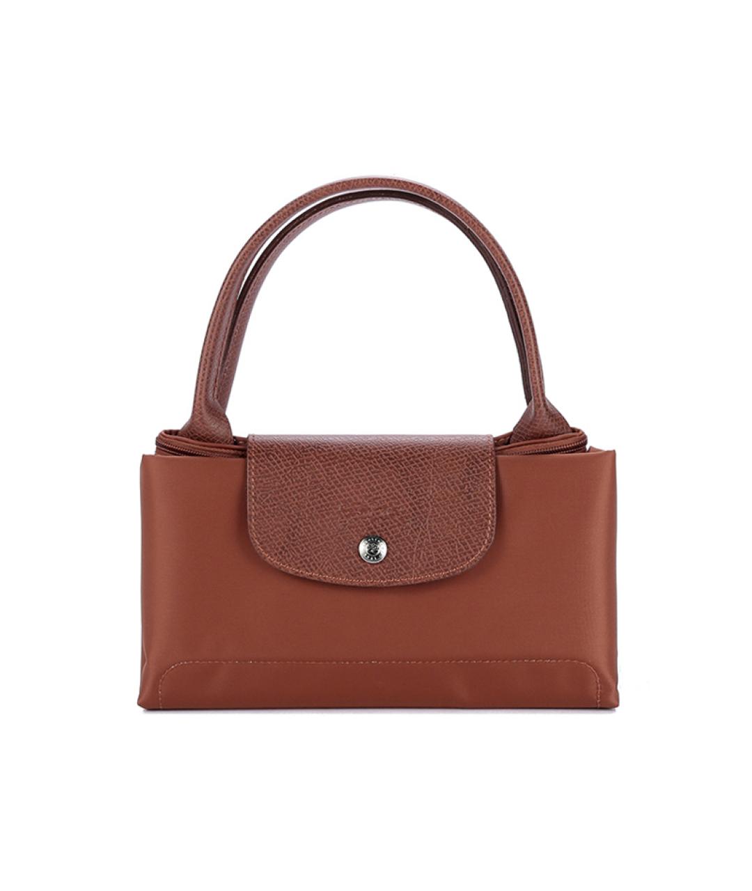 LONGCHAMP Коричневая тканевая сумка через плечо, фото 7