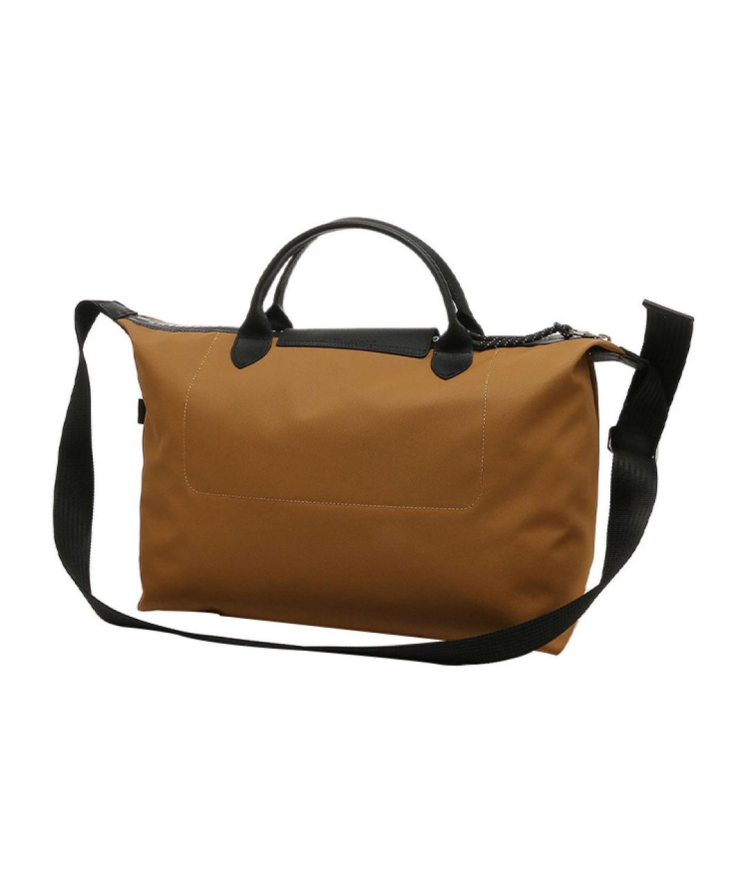 LONGCHAMP Коричневая тканевая сумка через плечо, фото 4