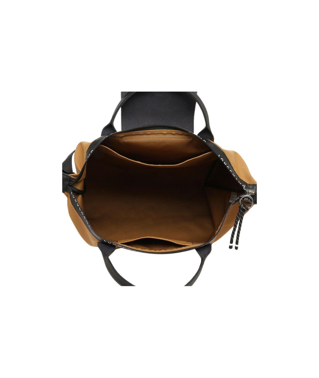LONGCHAMP Коричневая тканевая сумка через плечо, фото 6