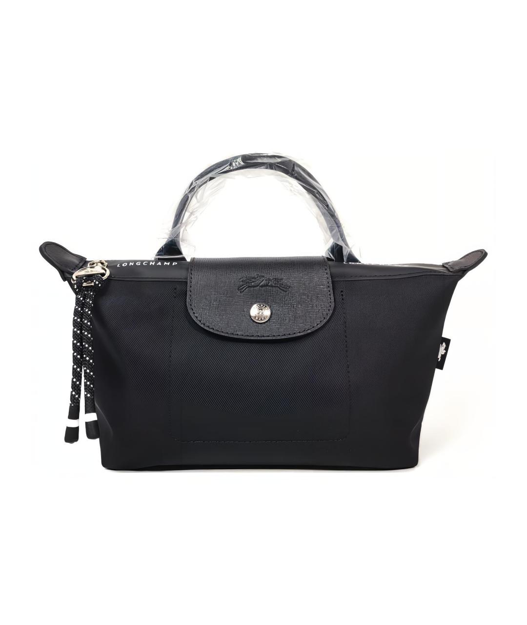 LONGCHAMP Черная тканевая сумка через плечо, фото 1