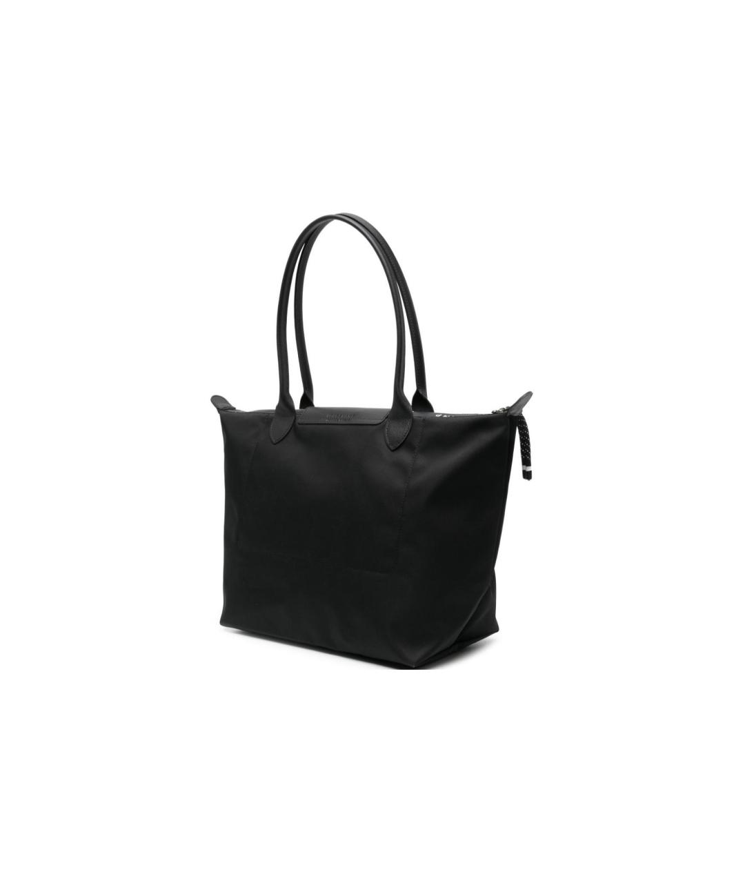 LONGCHAMP Черная тканевая сумка через плечо, фото 2
