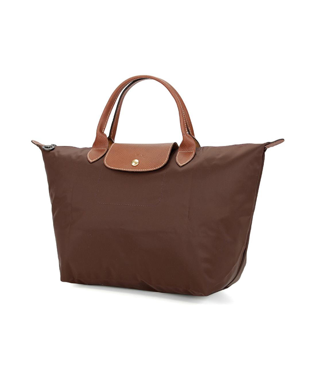 LONGCHAMP Коричневая тканевая сумка через плечо, фото 2