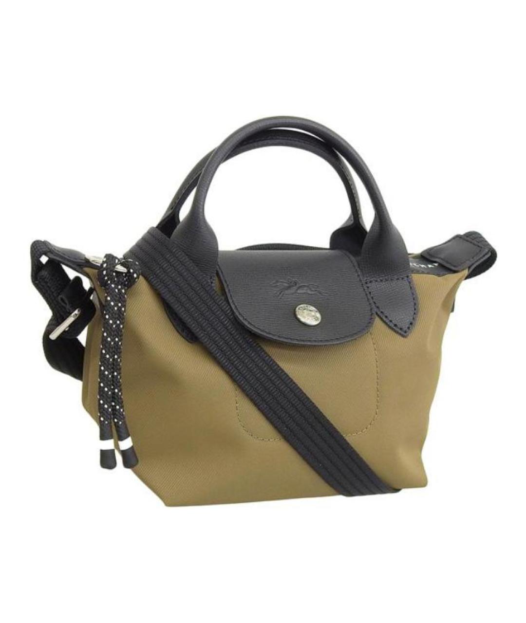 LONGCHAMP Хаки тканевая сумка через плечо, фото 2