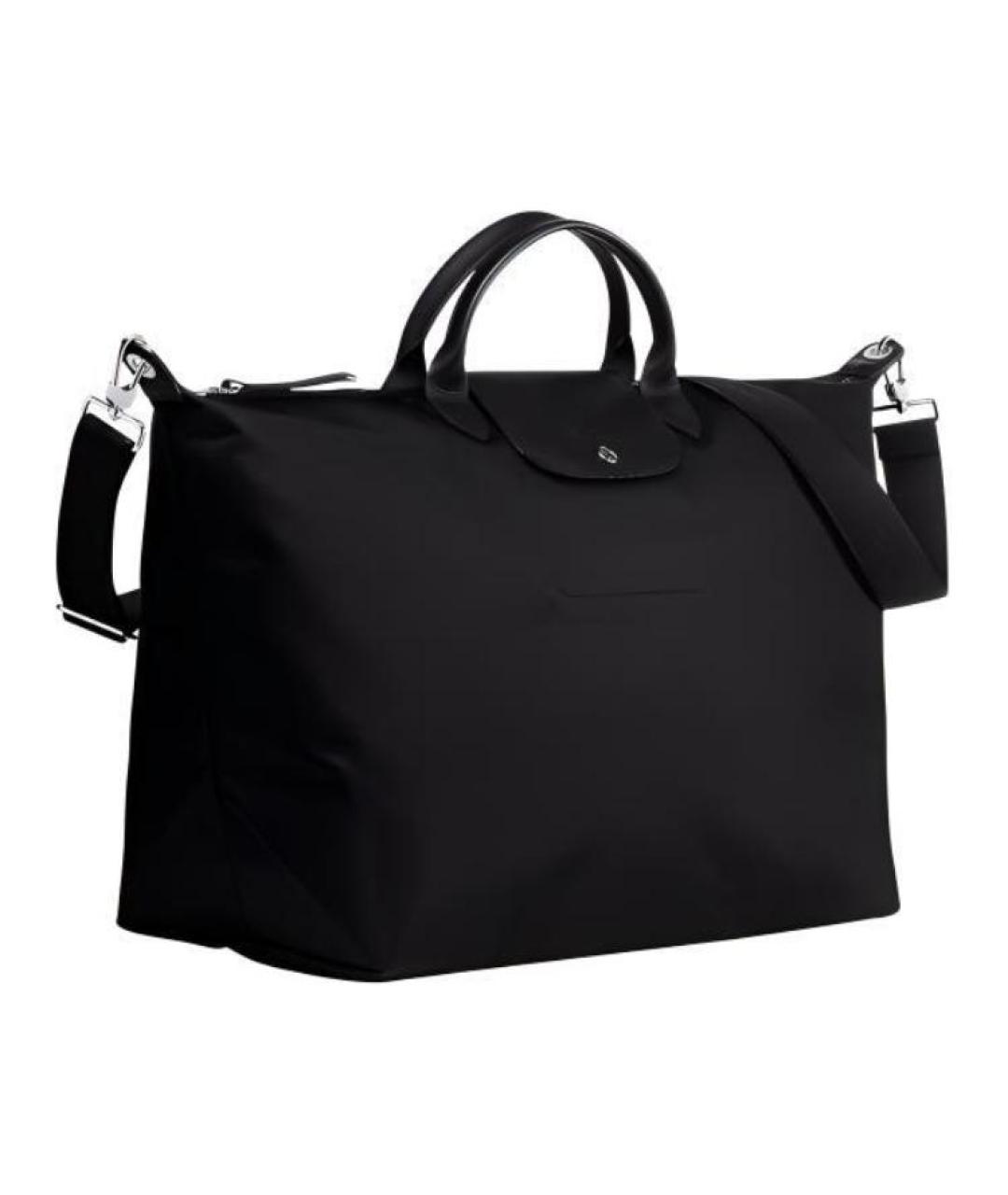 LONGCHAMP Черная тканевая сумка через плечо, фото 2