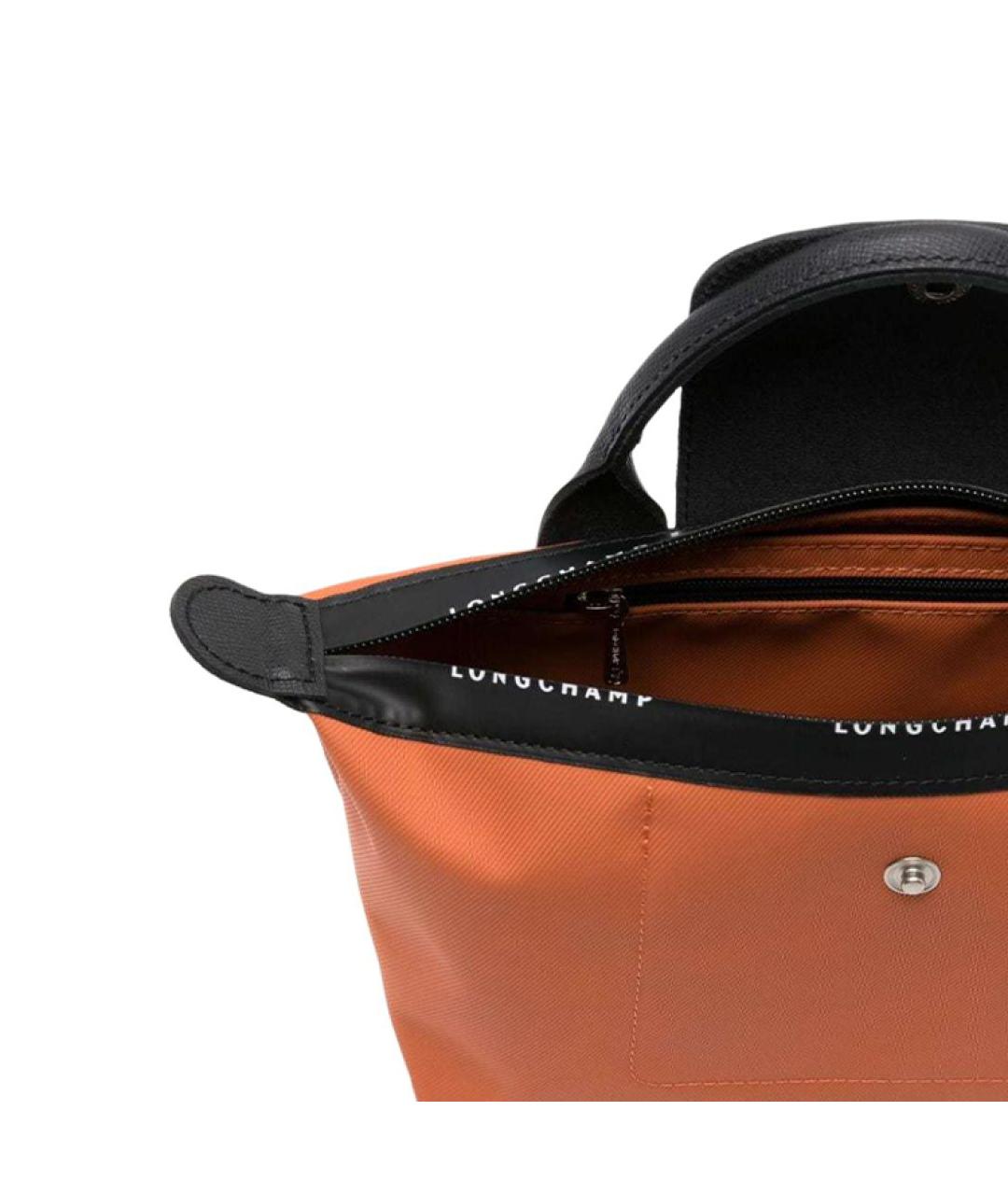 LONGCHAMP Коричневая тканевая сумка через плечо, фото 4