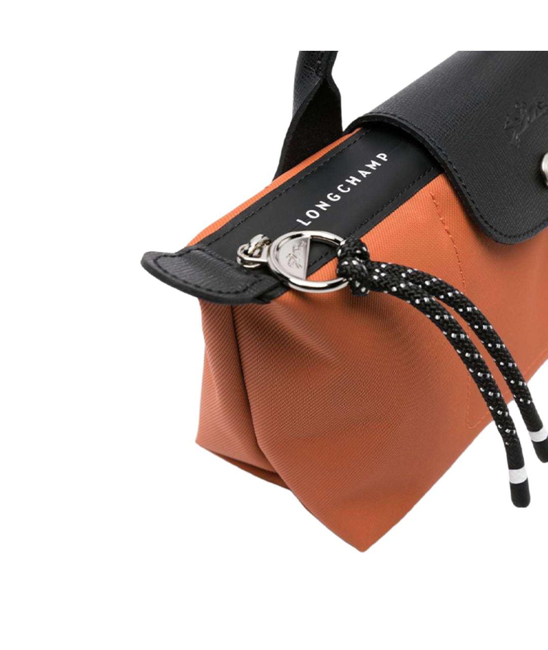 LONGCHAMP Коричневая тканевая сумка через плечо, фото 3