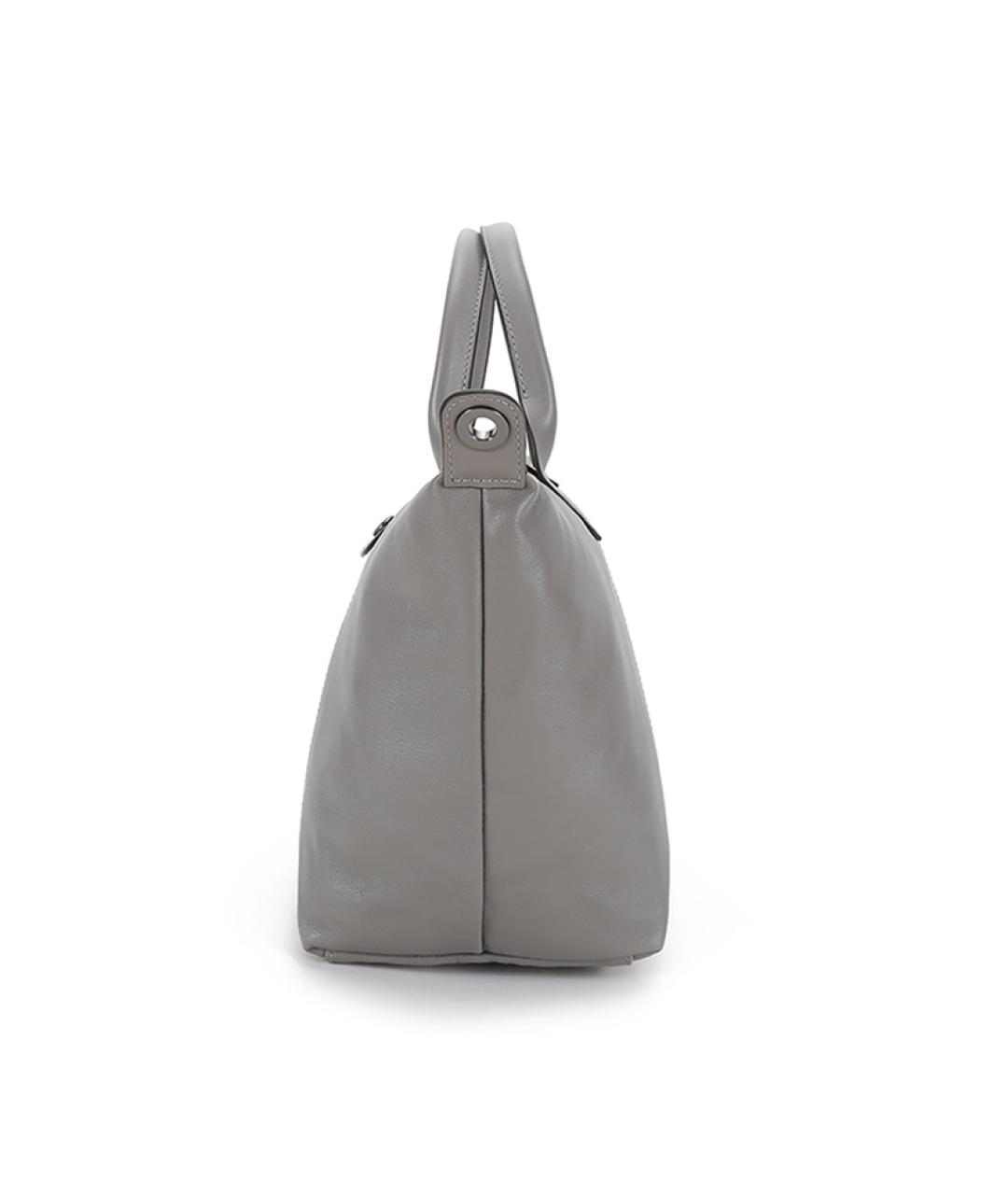 LONGCHAMP Серая кожаная сумка через плечо, фото 3