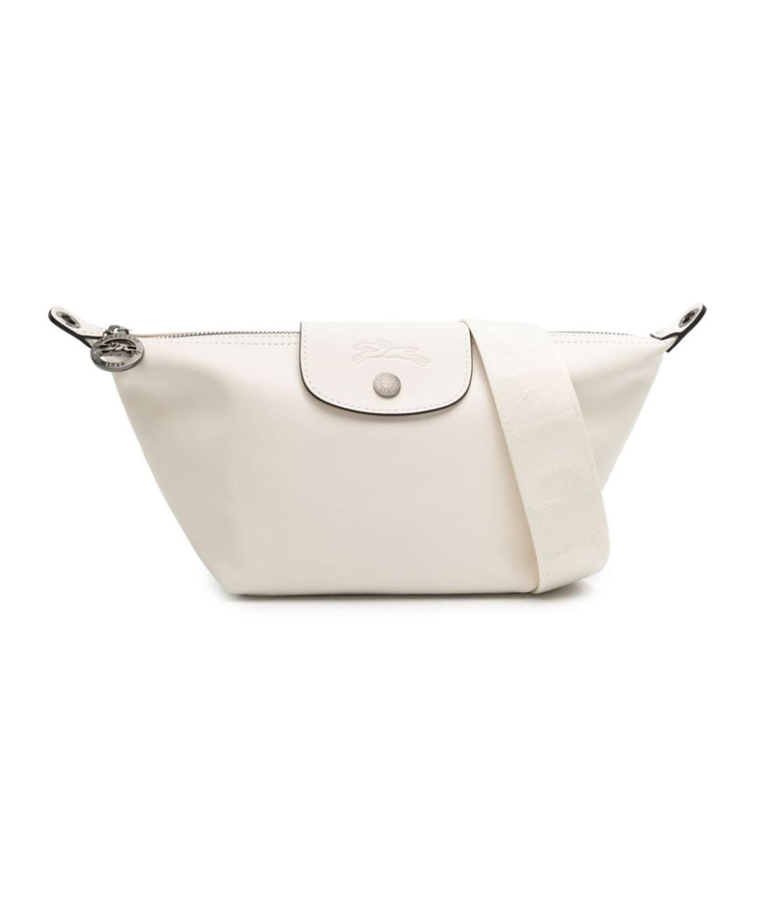 LONGCHAMP Белая тканевая сумка через плечо, фото 1
