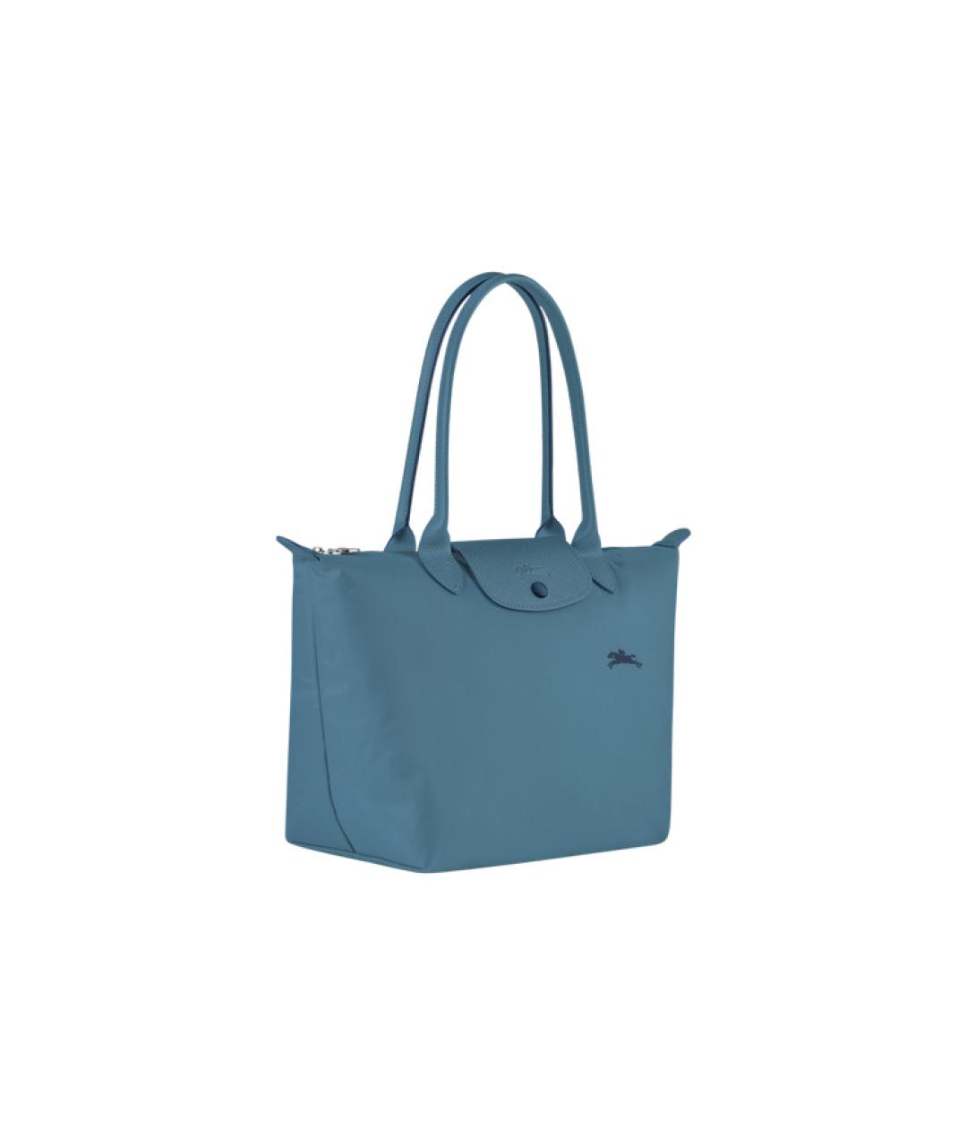 LONGCHAMP Голубая хлопковая сумка через плечо, фото 2