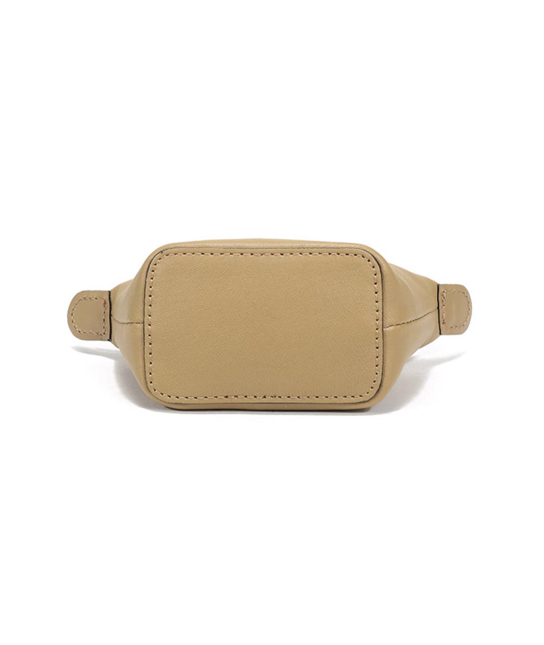 LONGCHAMP Бежевая кожаная сумка через плечо, фото 5