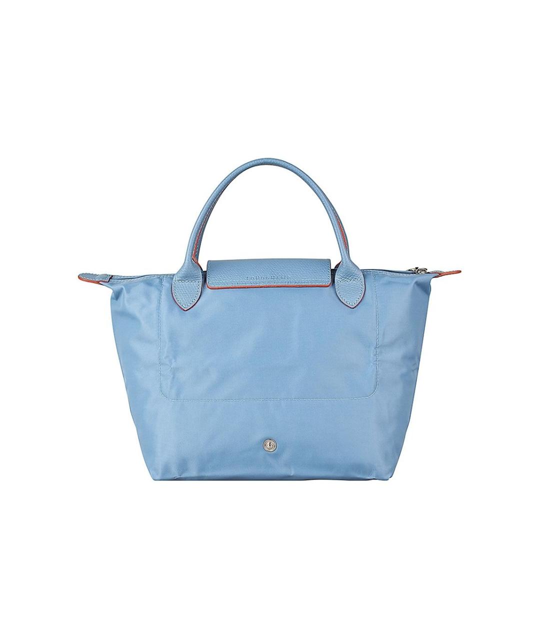 LONGCHAMP Голубая тканевая сумка с короткими ручками, фото 4