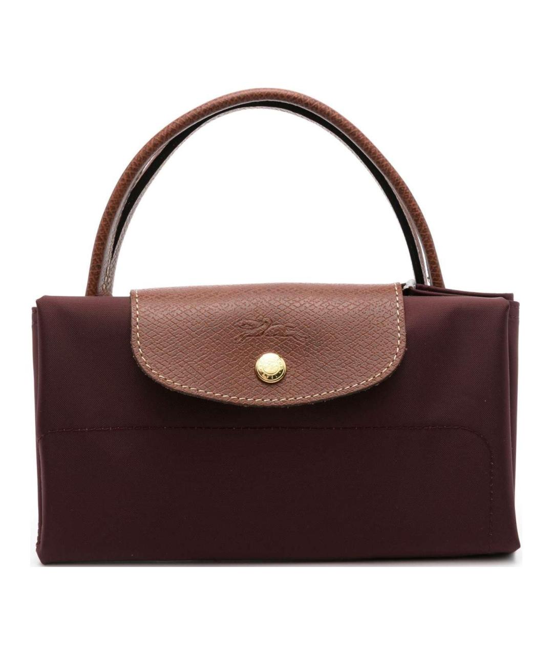 LONGCHAMP Коричневая тканевая сумка через плечо, фото 3