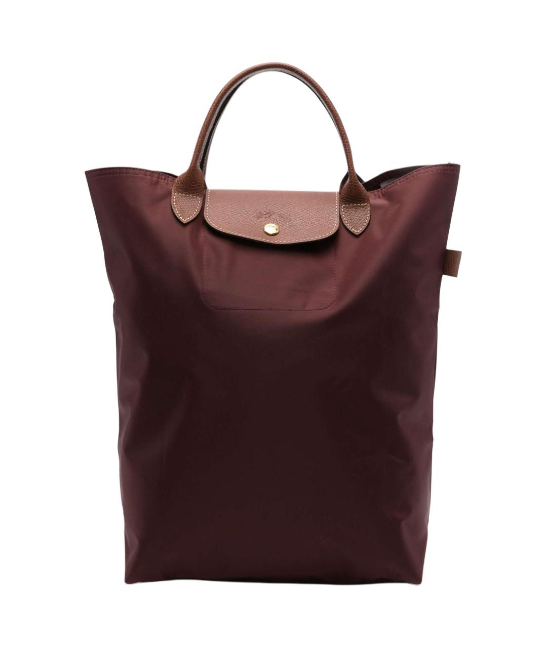 LONGCHAMP Коричневая тканевая сумка через плечо, фото 1