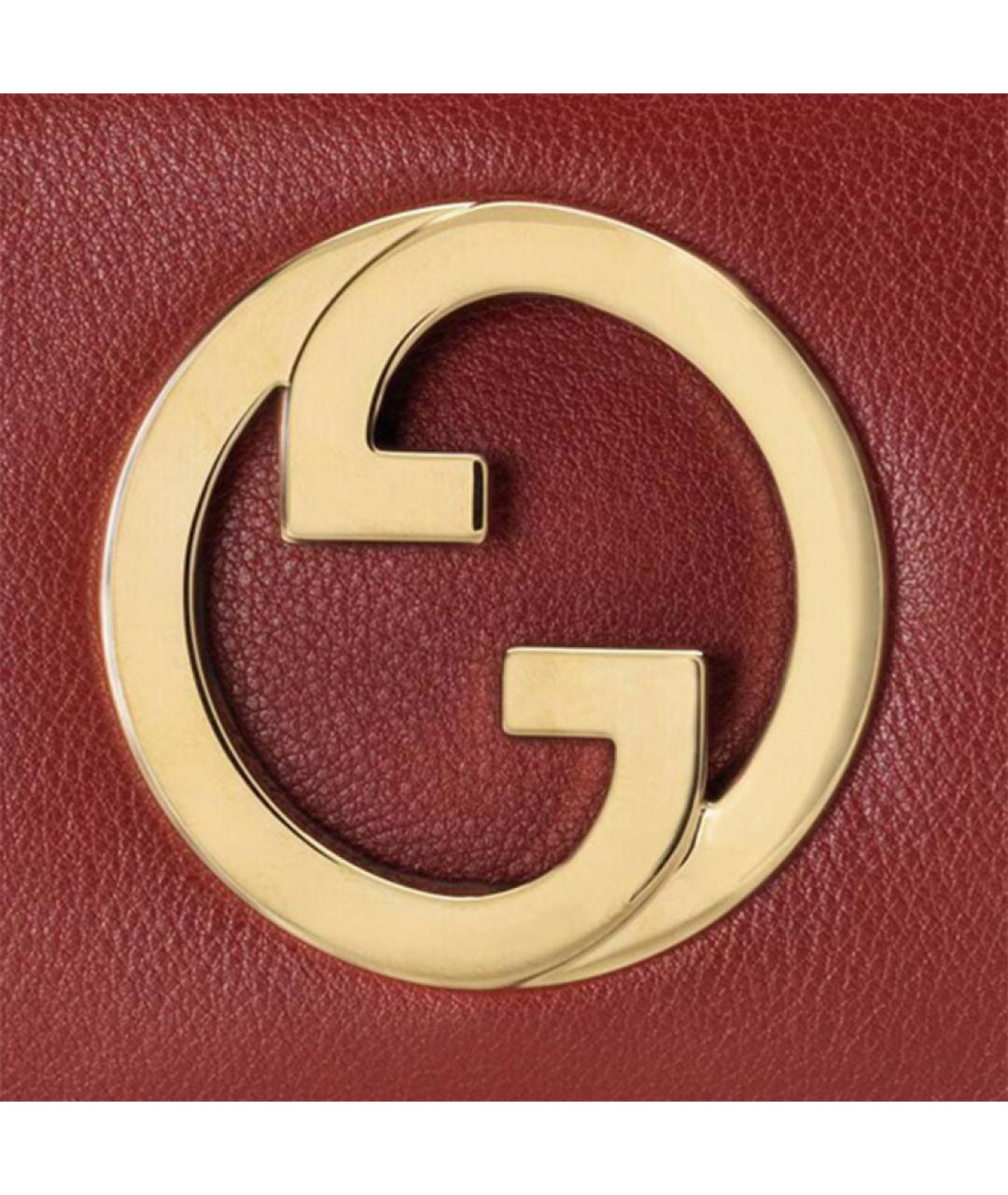 GUCCI Бордовая кожаная сумка через плечо, фото 9
