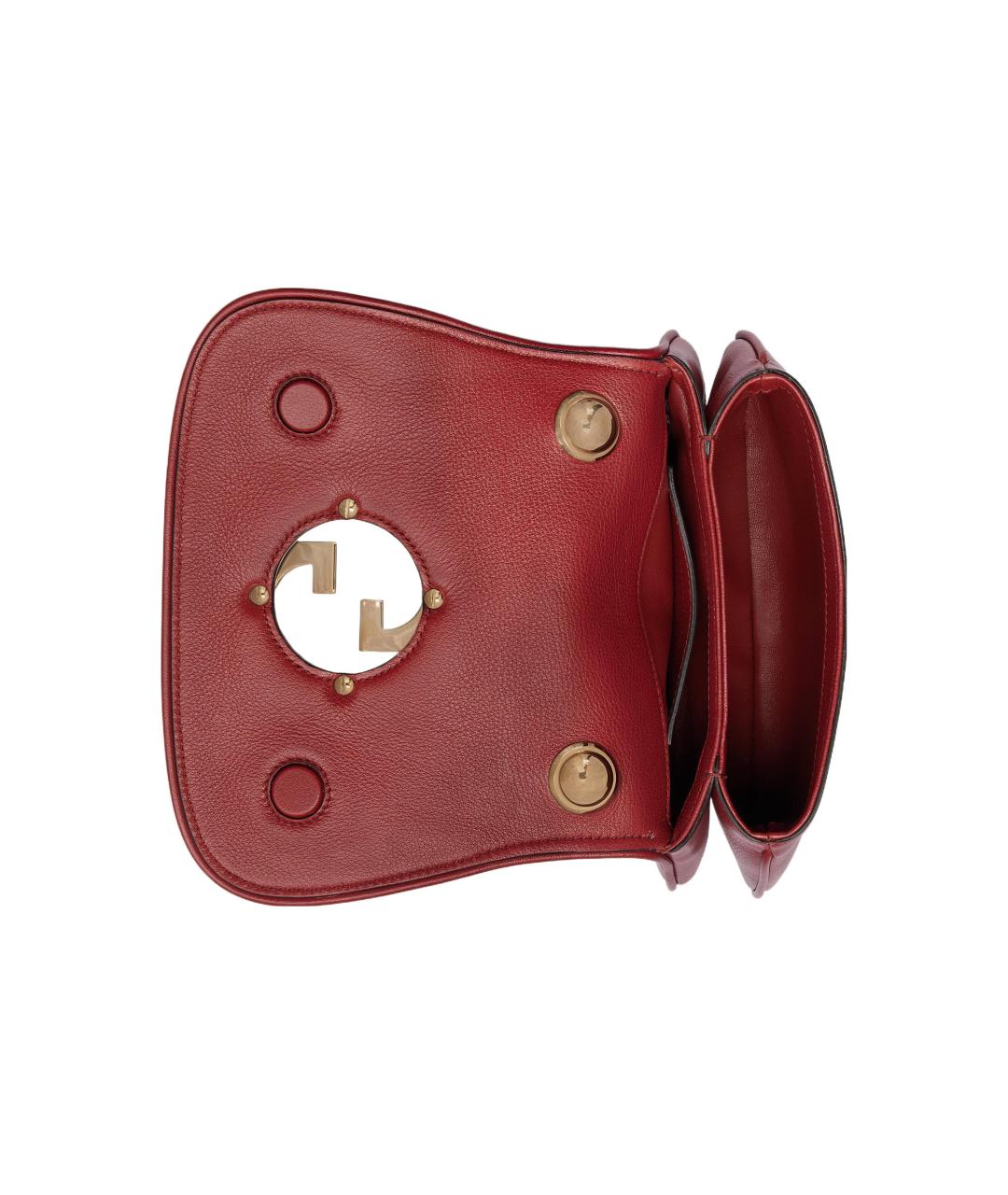 GUCCI Бордовая кожаная сумка через плечо, фото 7