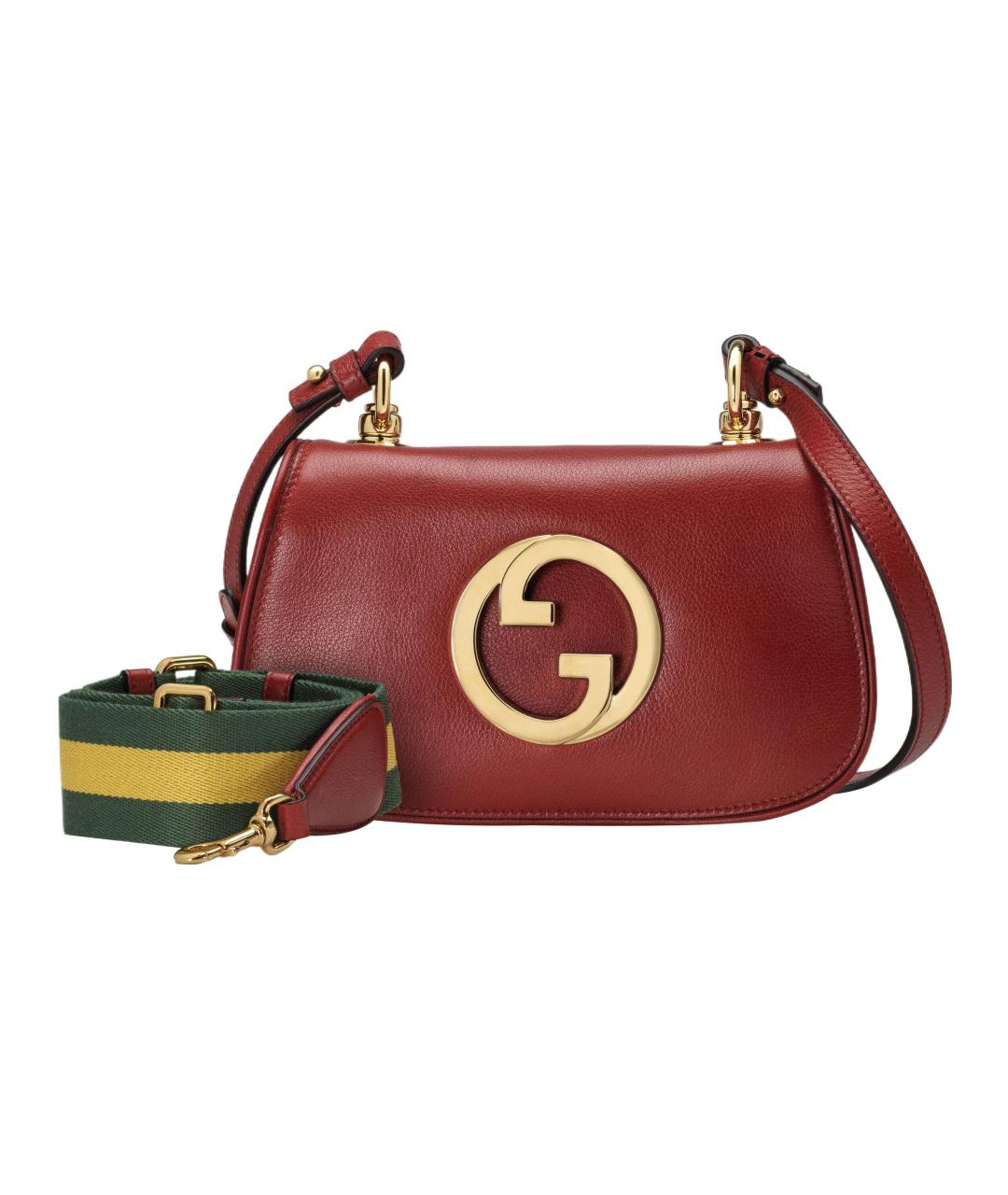 GUCCI Бордовая кожаная сумка через плечо, фото 2