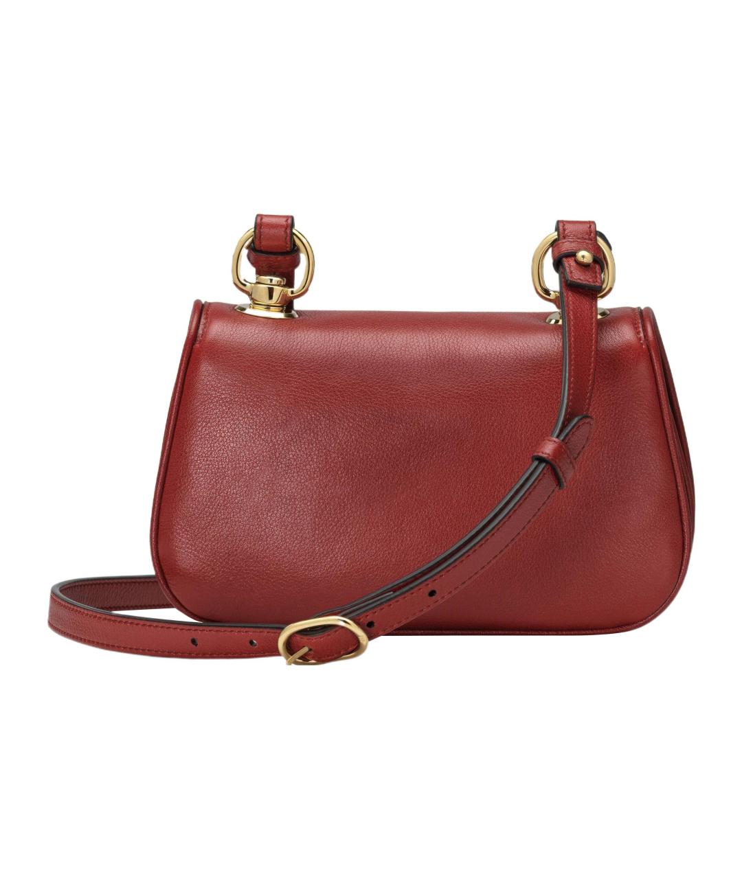 GUCCI Бордовая кожаная сумка через плечо, фото 3