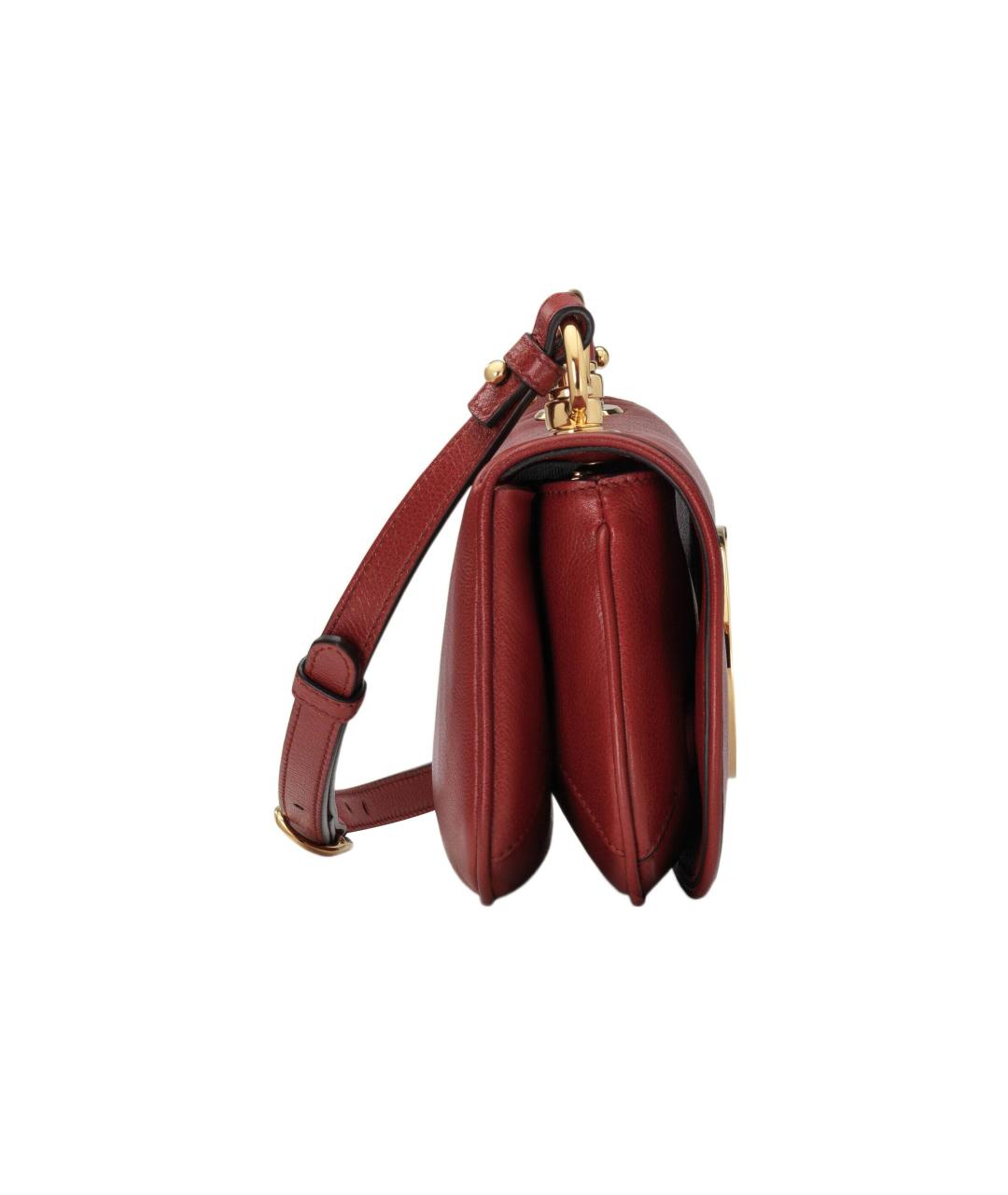 GUCCI Бордовая кожаная сумка через плечо, фото 5