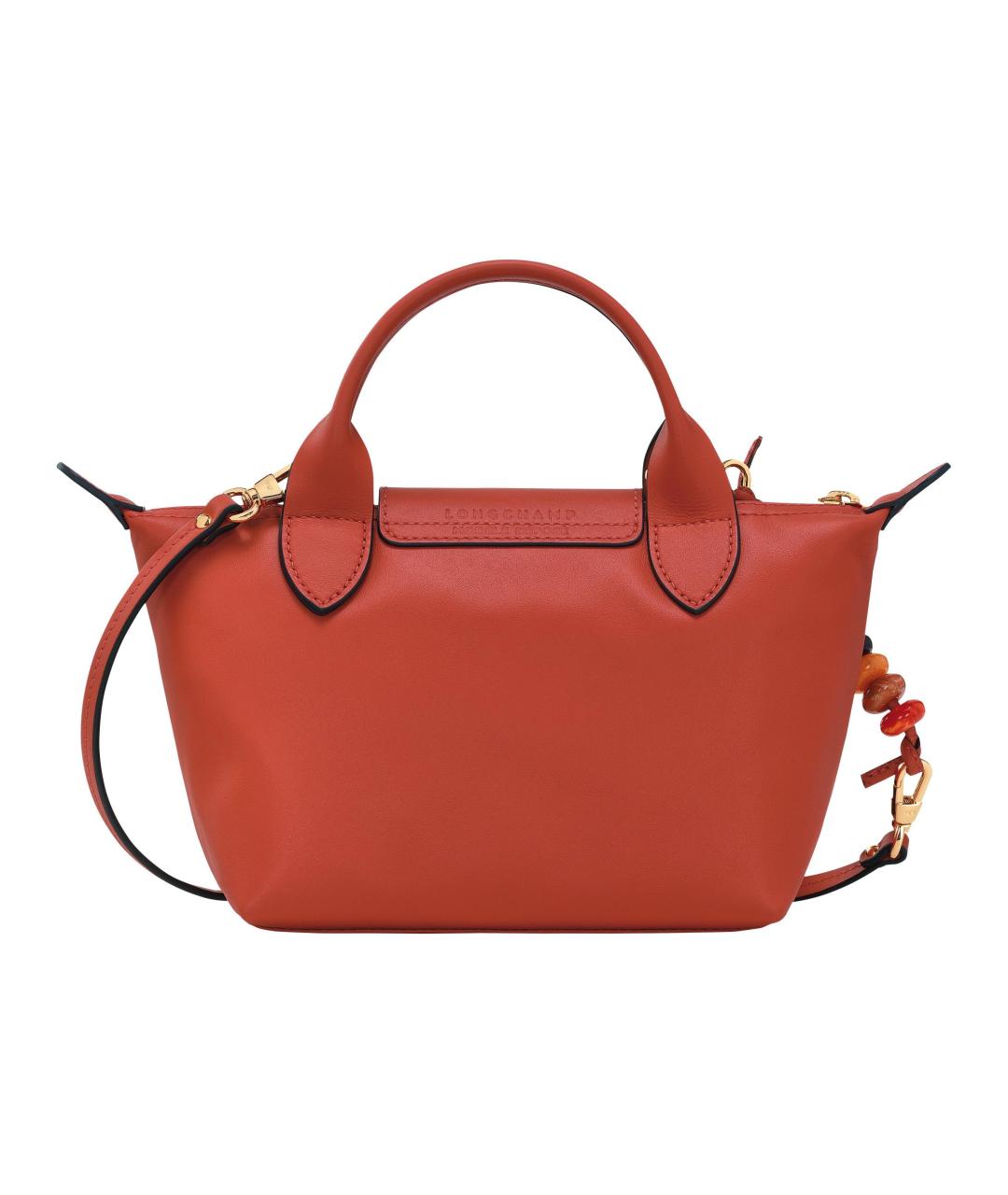 LONGCHAMP Красная кожаная сумка тоут, фото 3